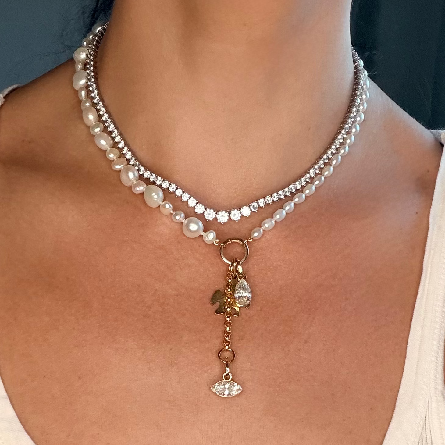 Mixed Pearl Charm Carrier