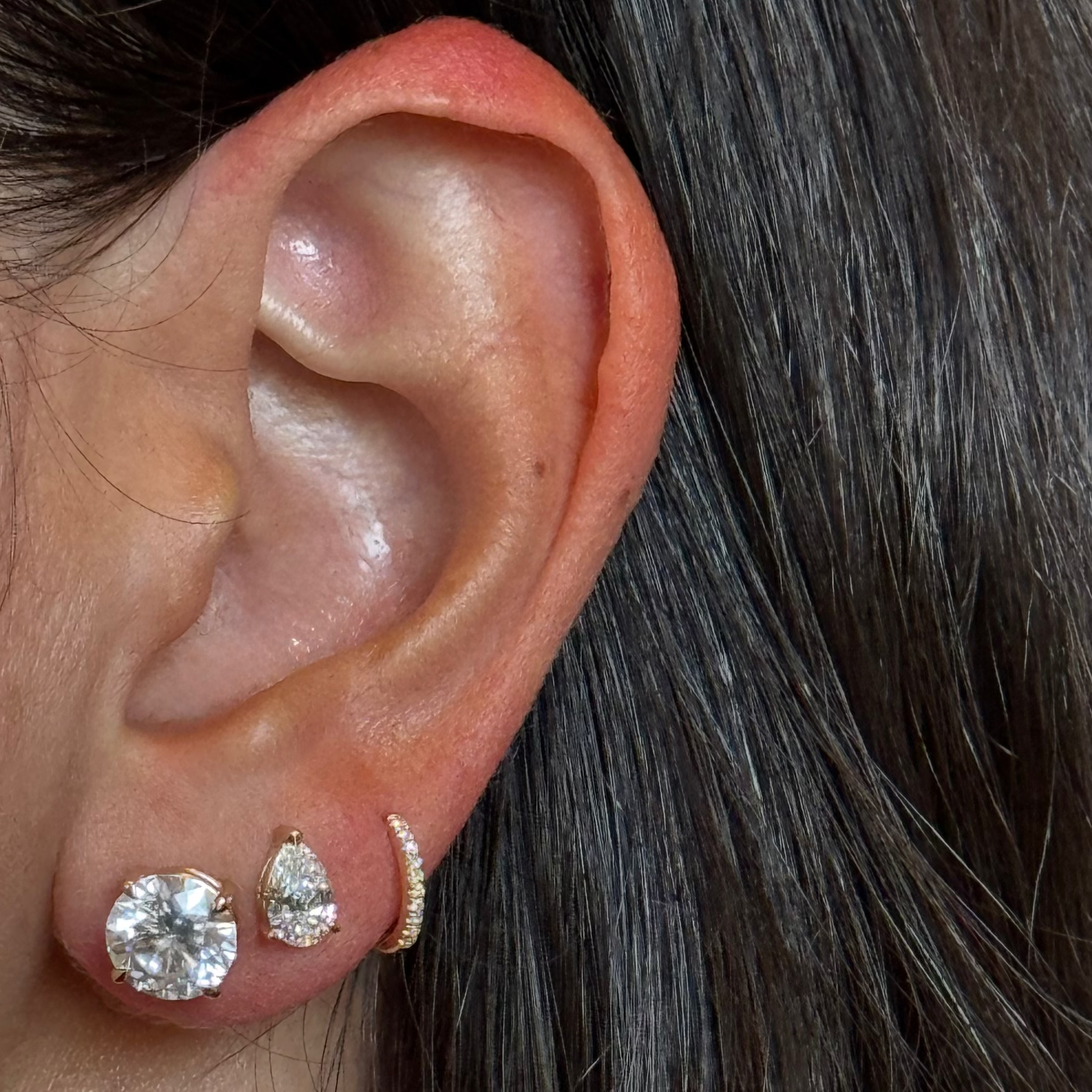 Perfect Pave Huggie Hoops