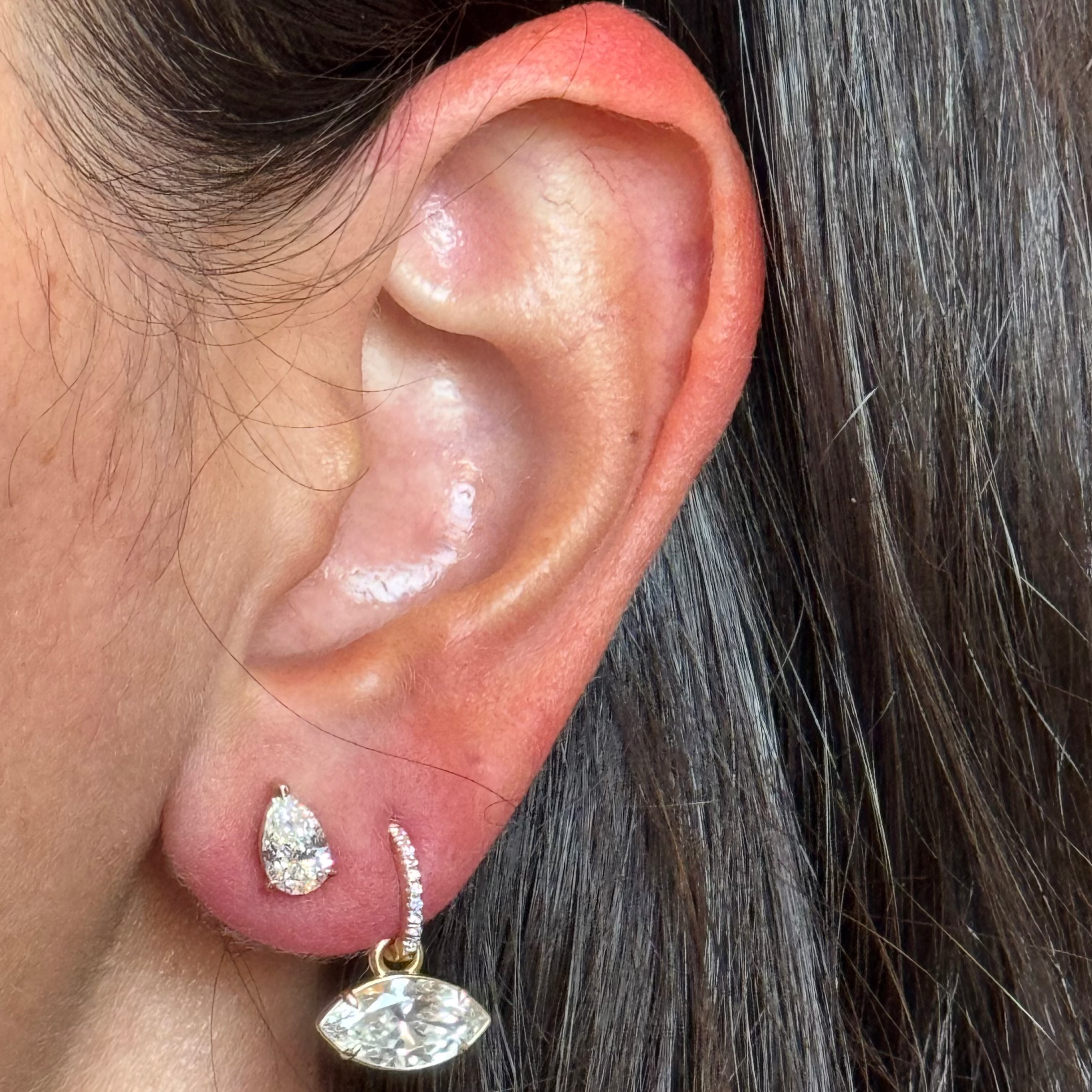 Signature Lab Grown Diamond Pear Studs