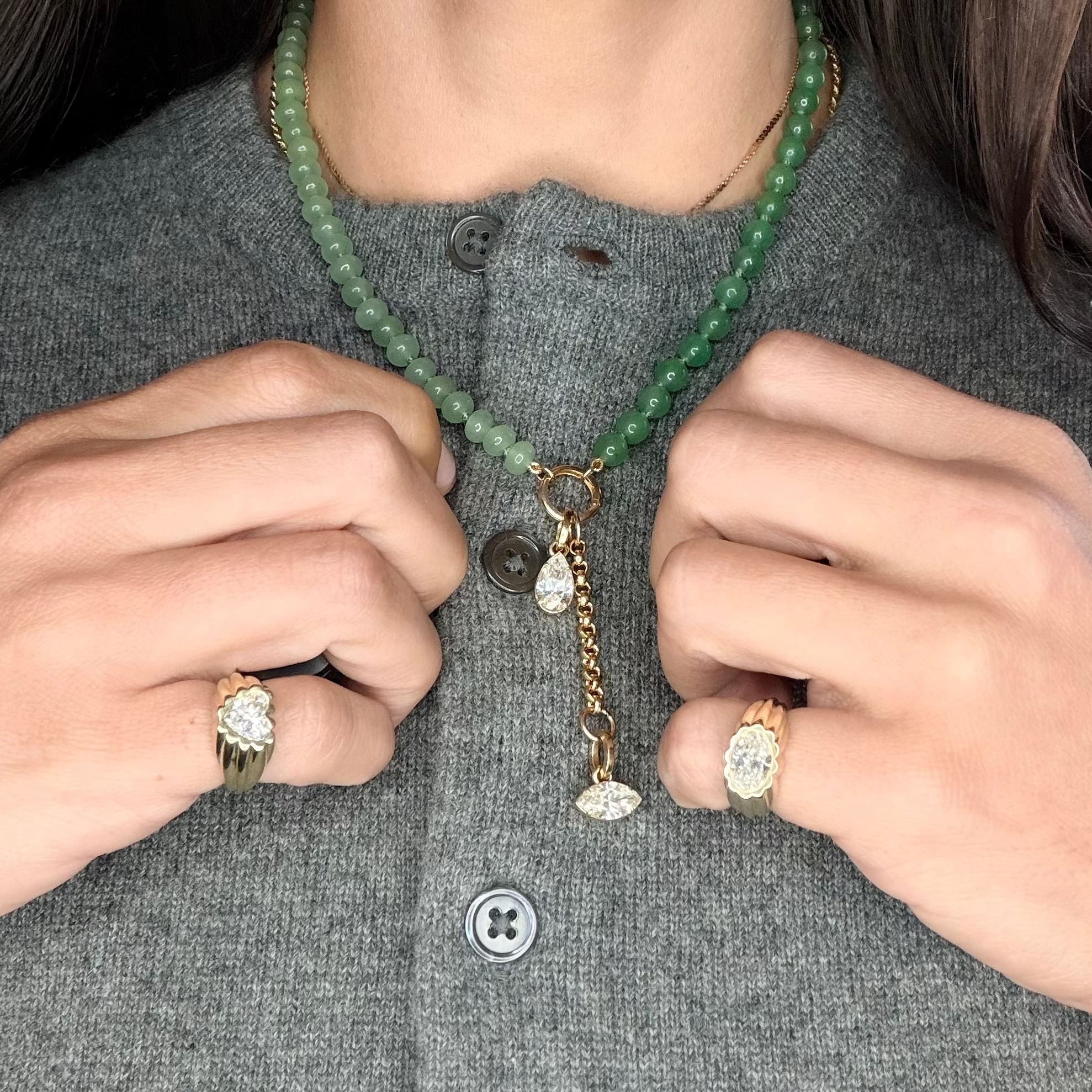 Aventurine Charm Carrier