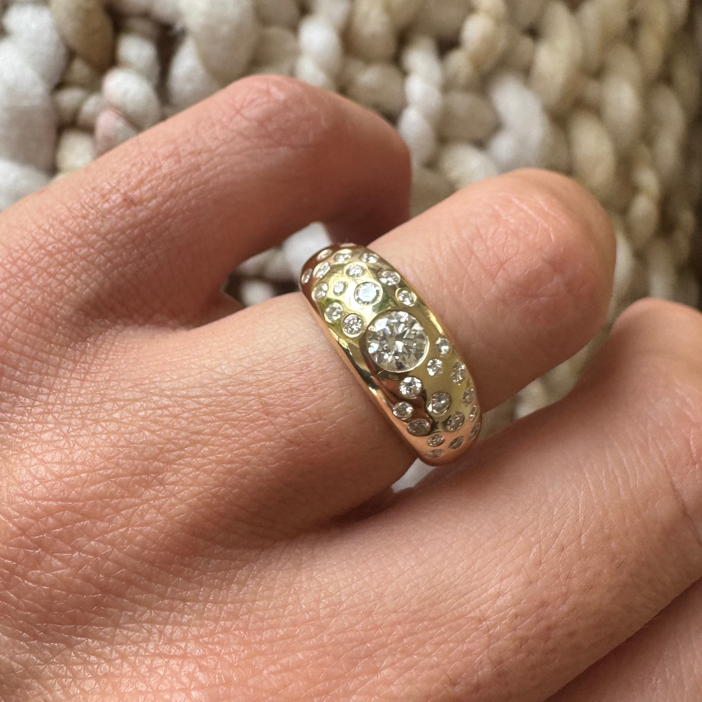 Custom Gold Dome Ring