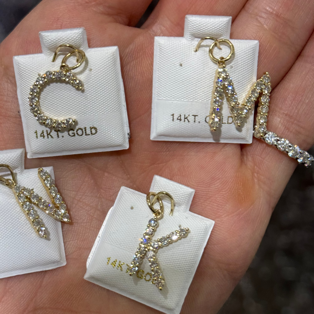 Diamond Alphabet Charms
