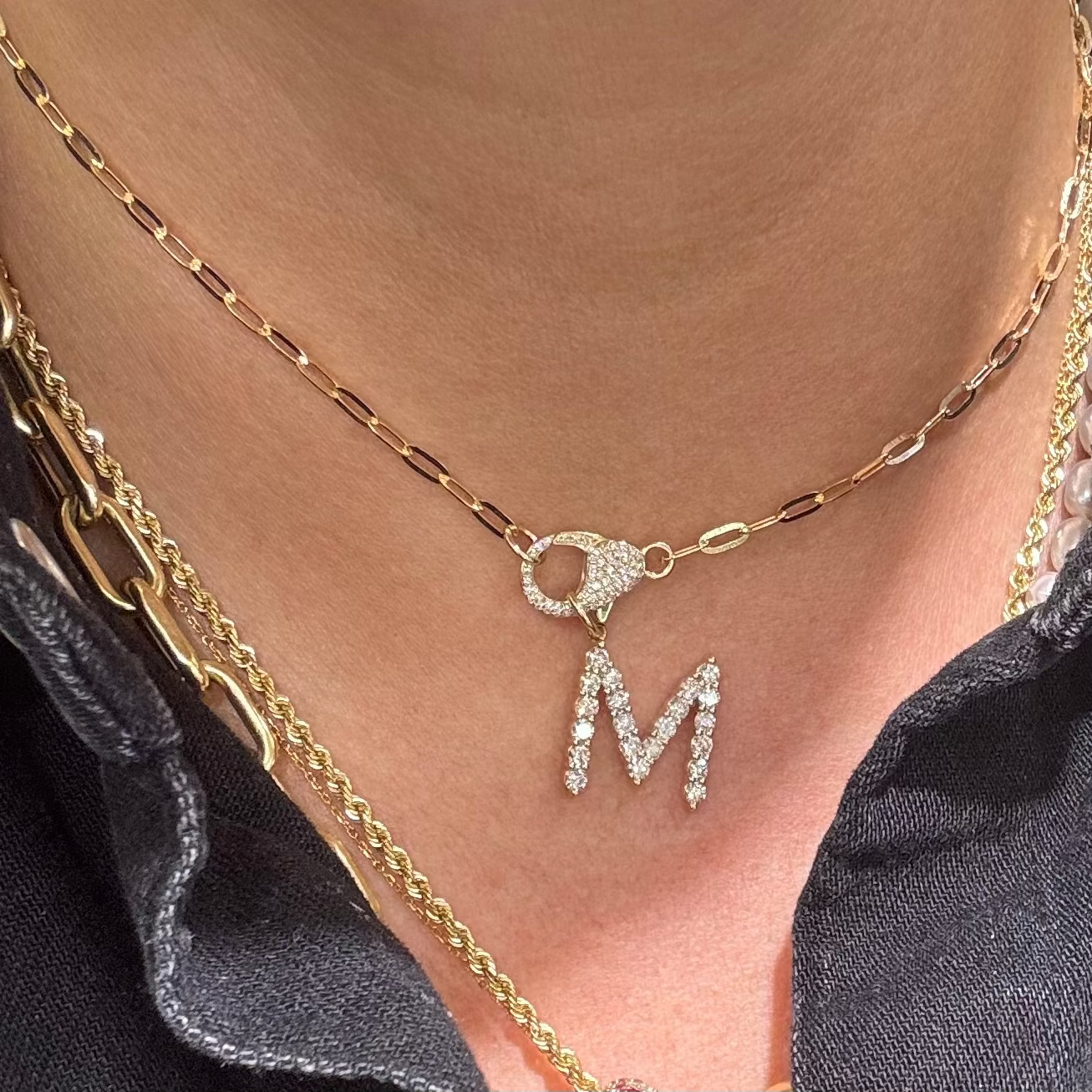 Diamond Alphabet Charms