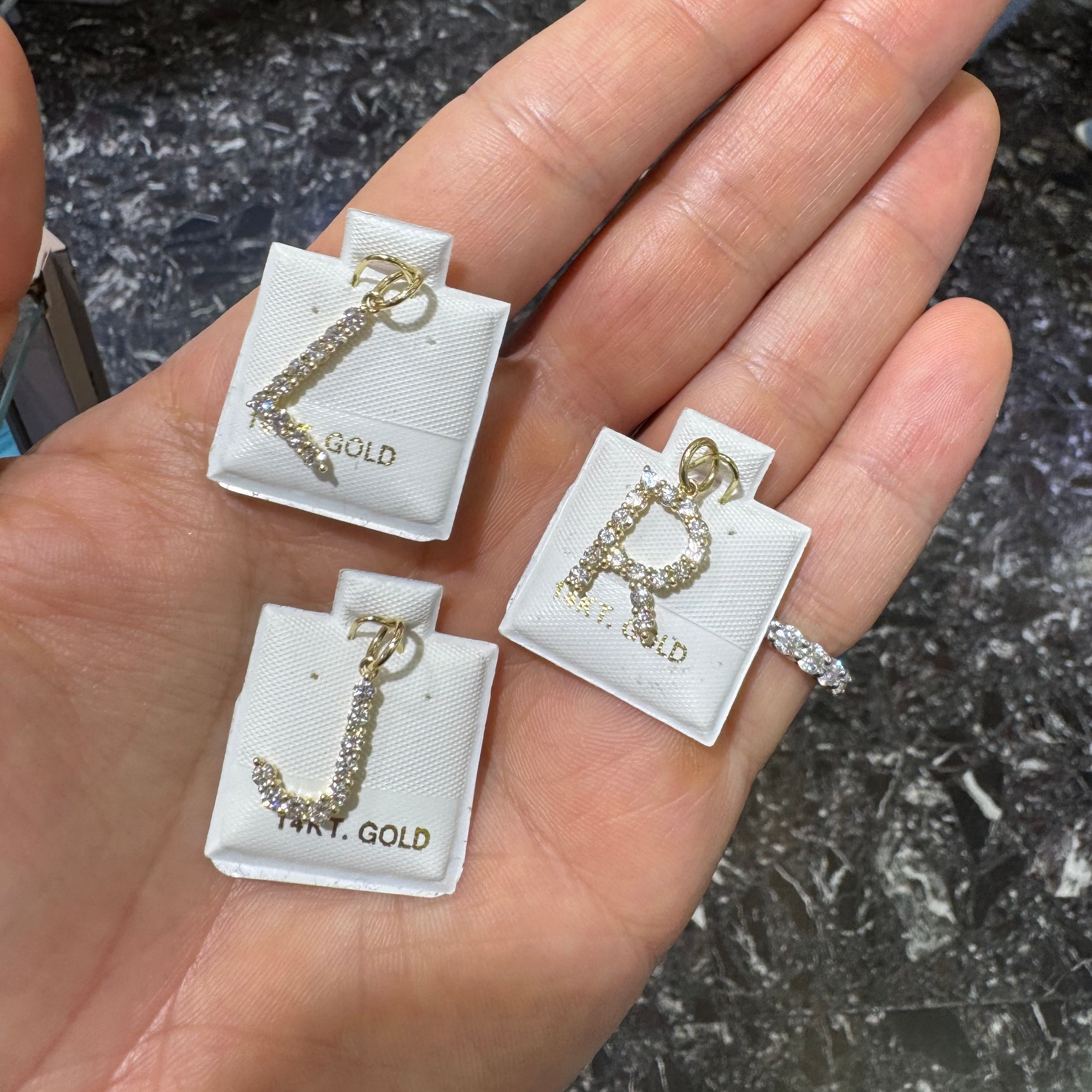 Diamond Alphabet Charms