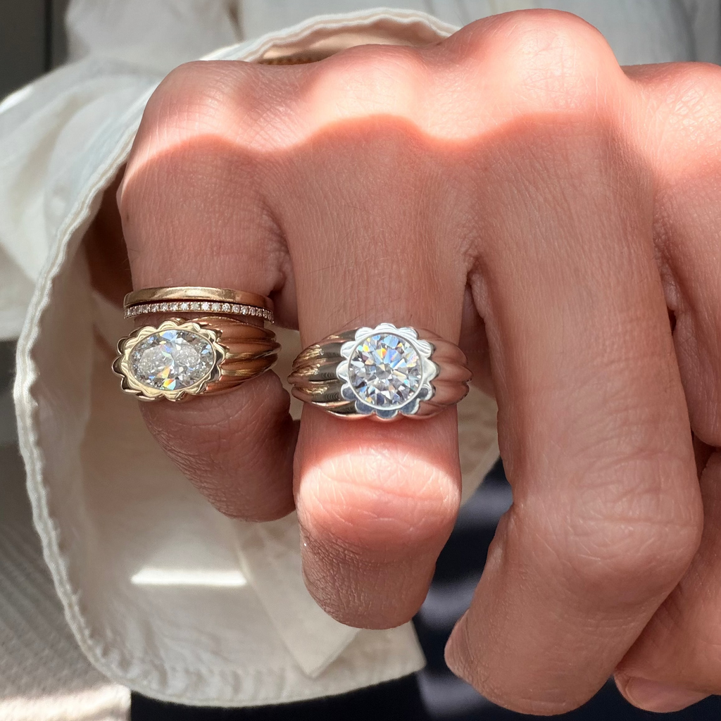 Silver Petal Ring