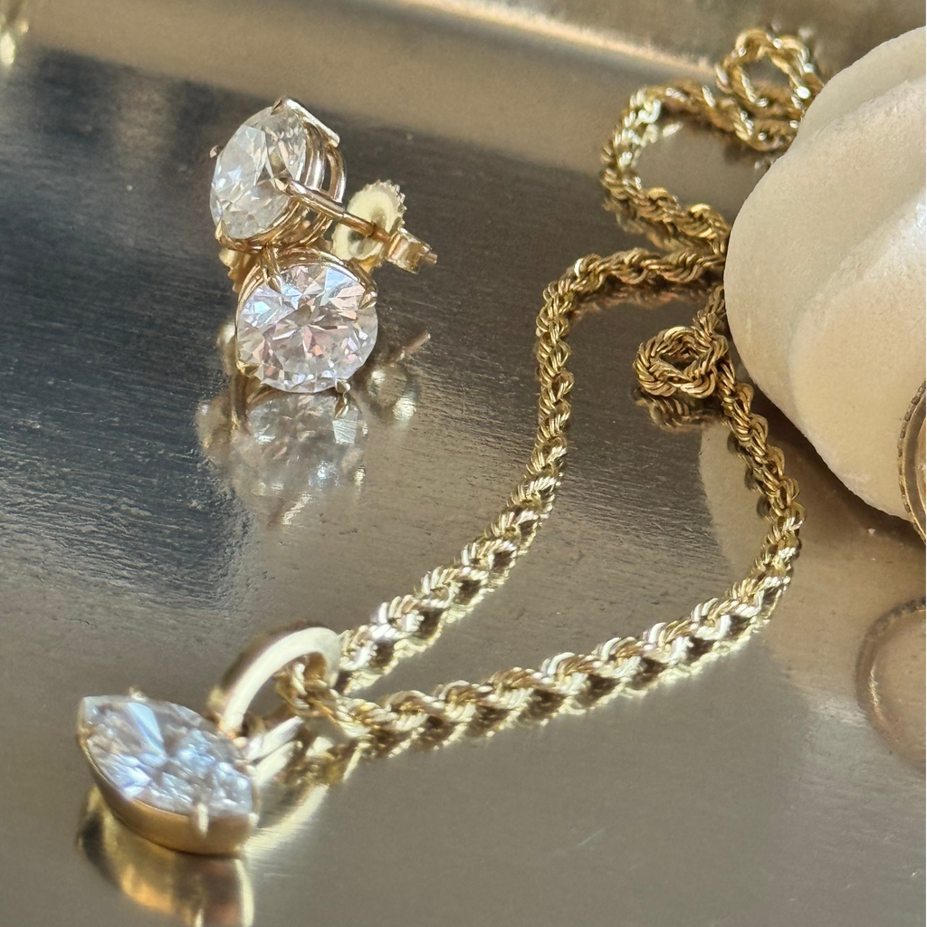 Signature Lab Grown Diamond Stud Earrings
