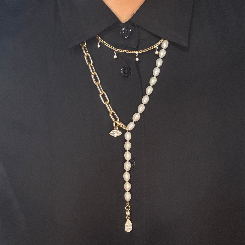 Jumbo Rice Pearl Necklace