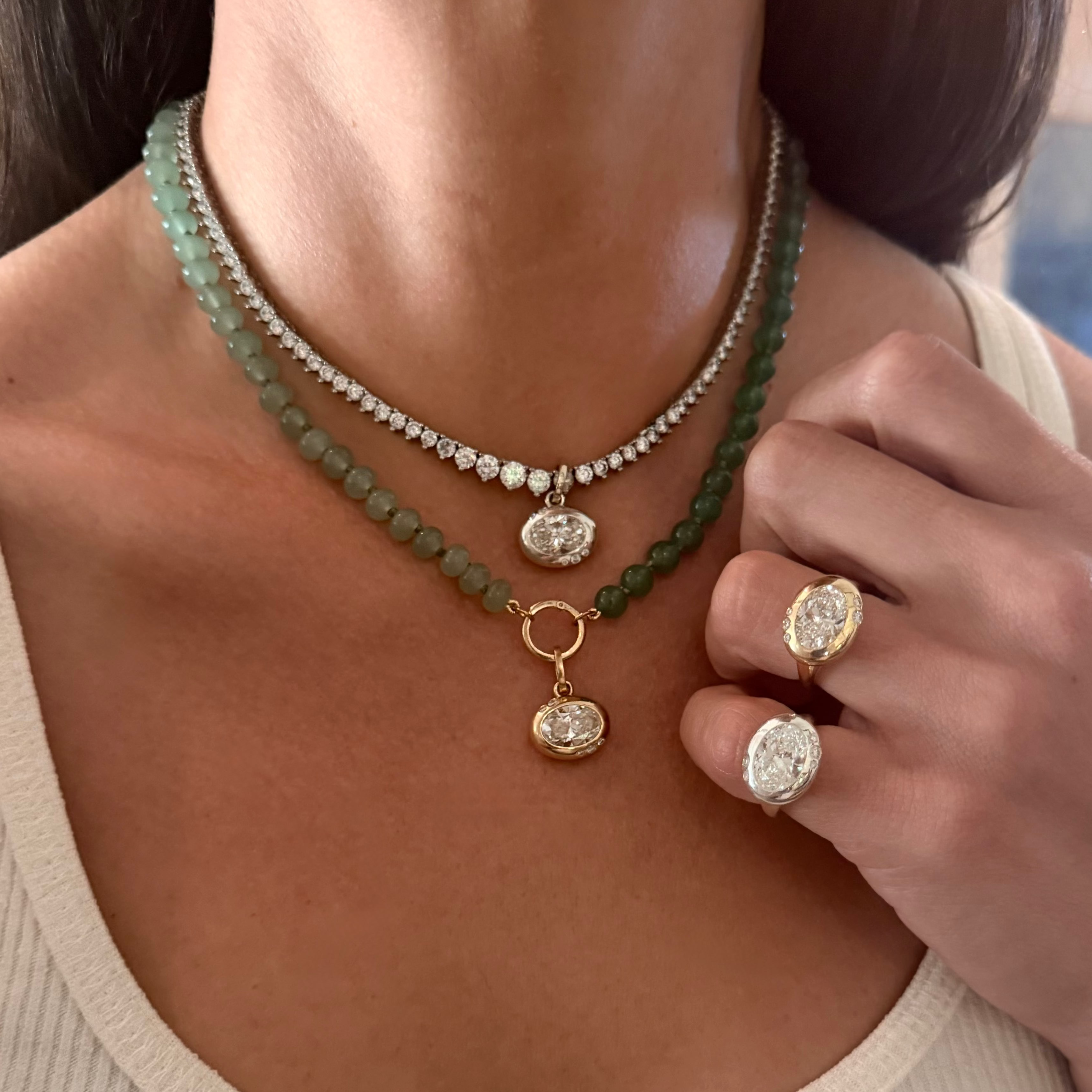 Aventurine Charm Carrier