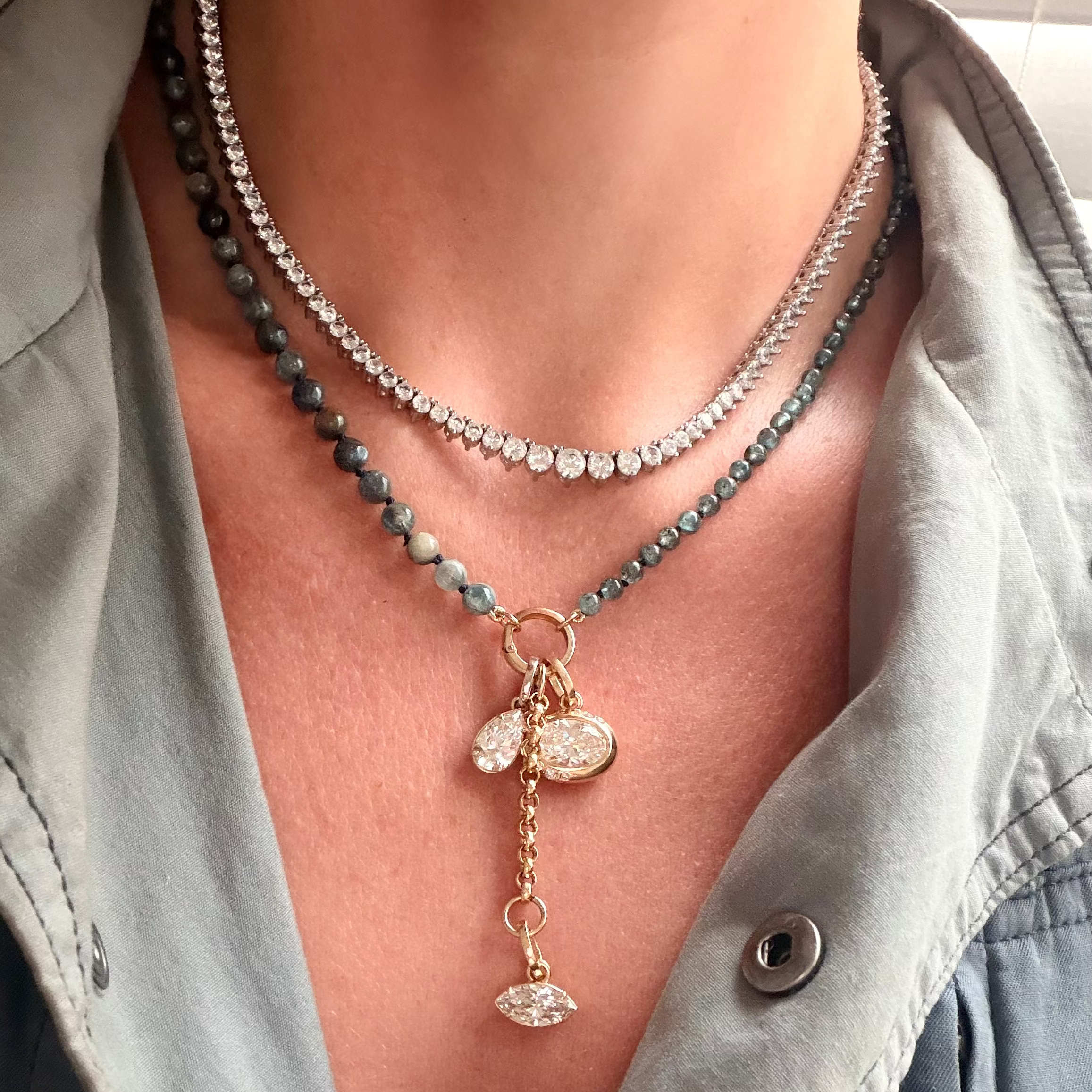 Kyanite Charm Carrier