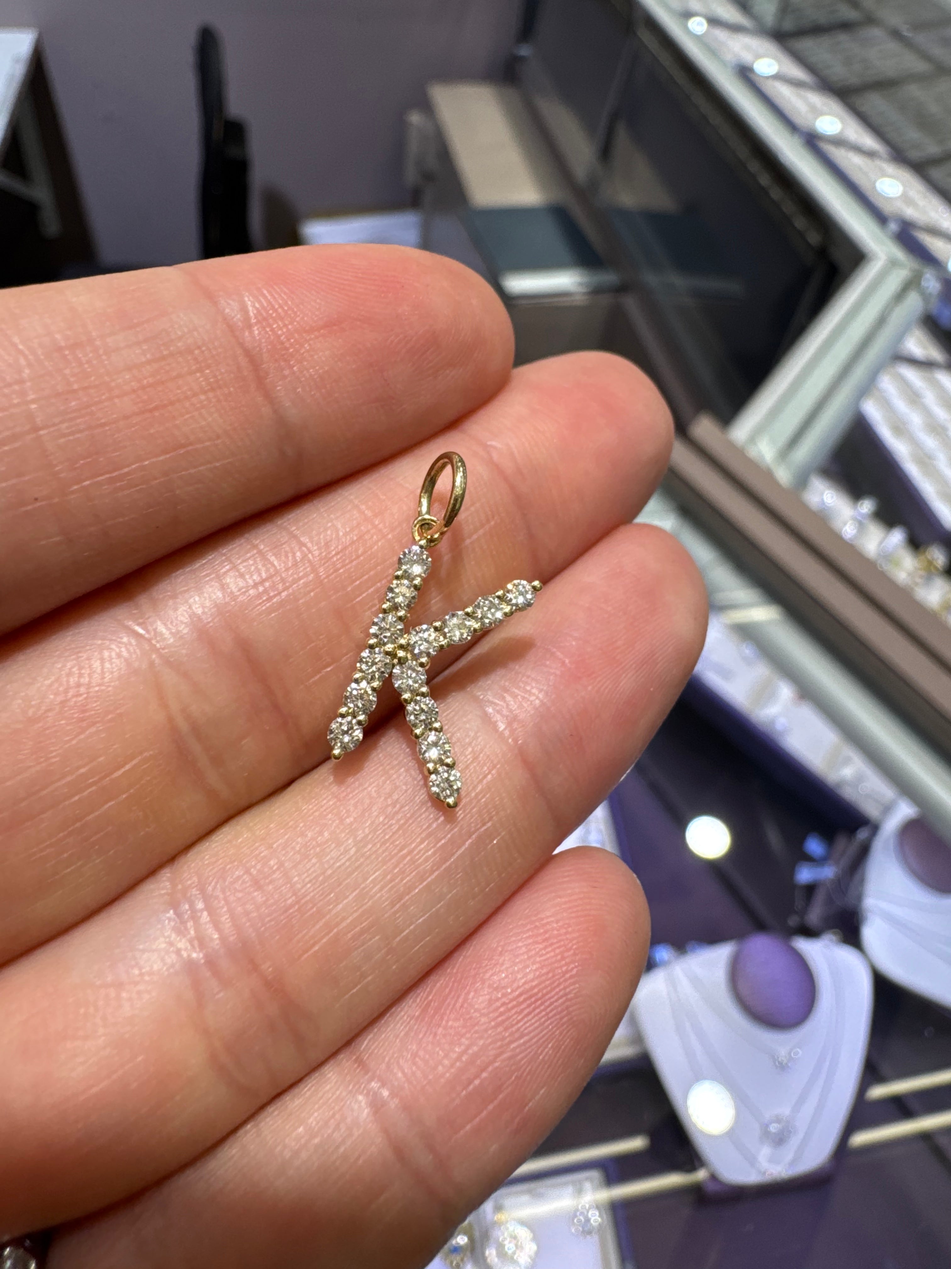 Diamond Alphabet Charms