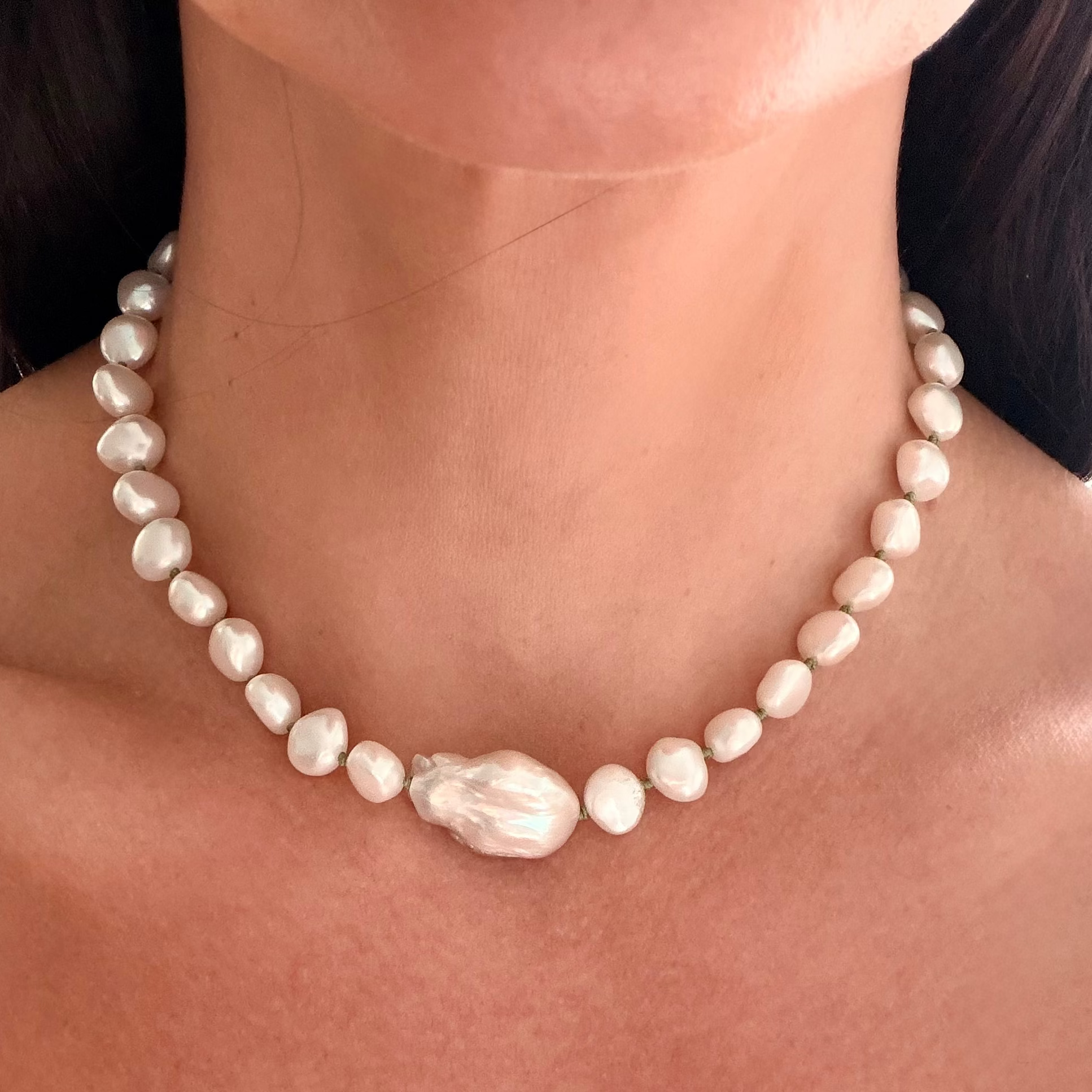 Freshwater & Baroque Pearl Necklace