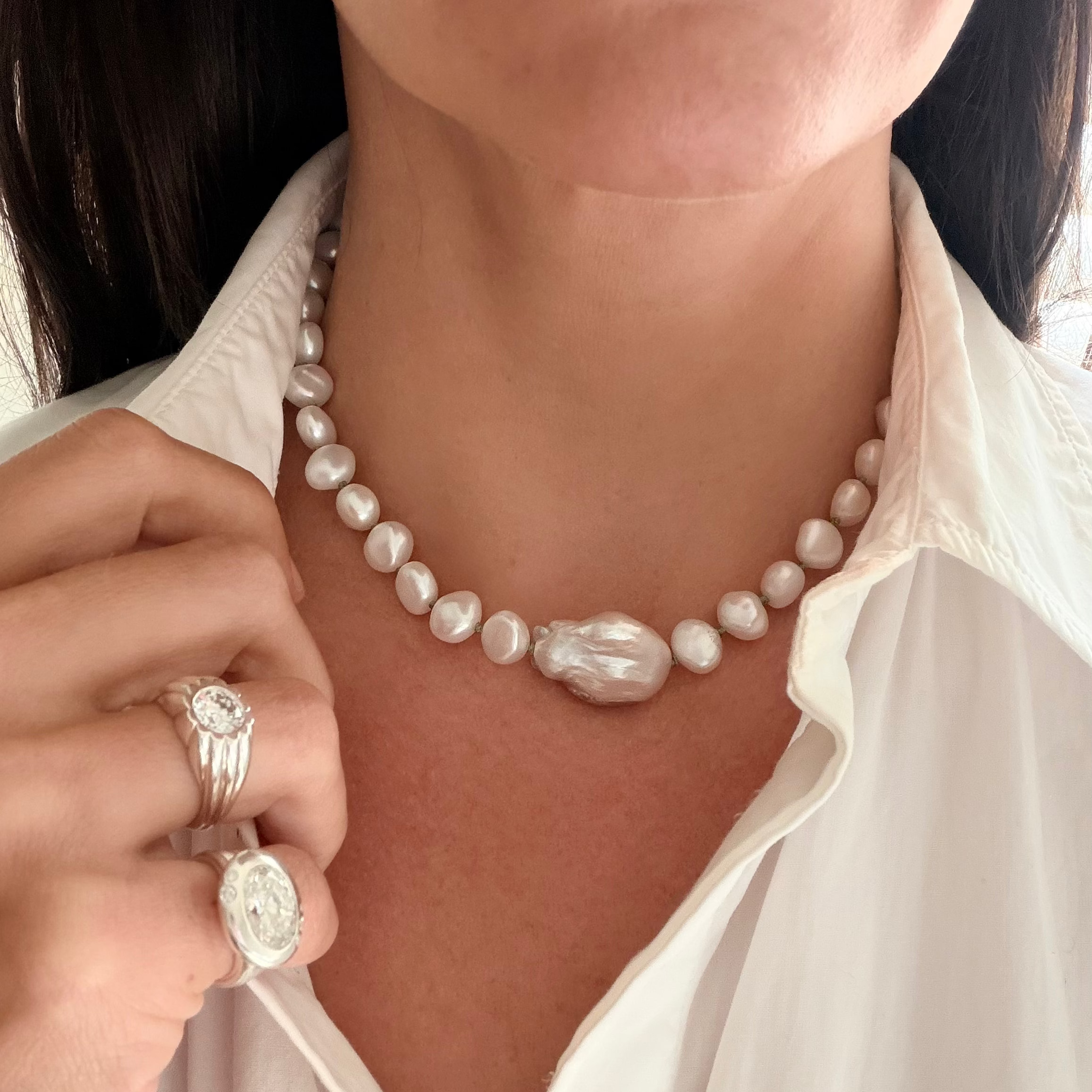 Freshwater & Baroque Pearl Necklace