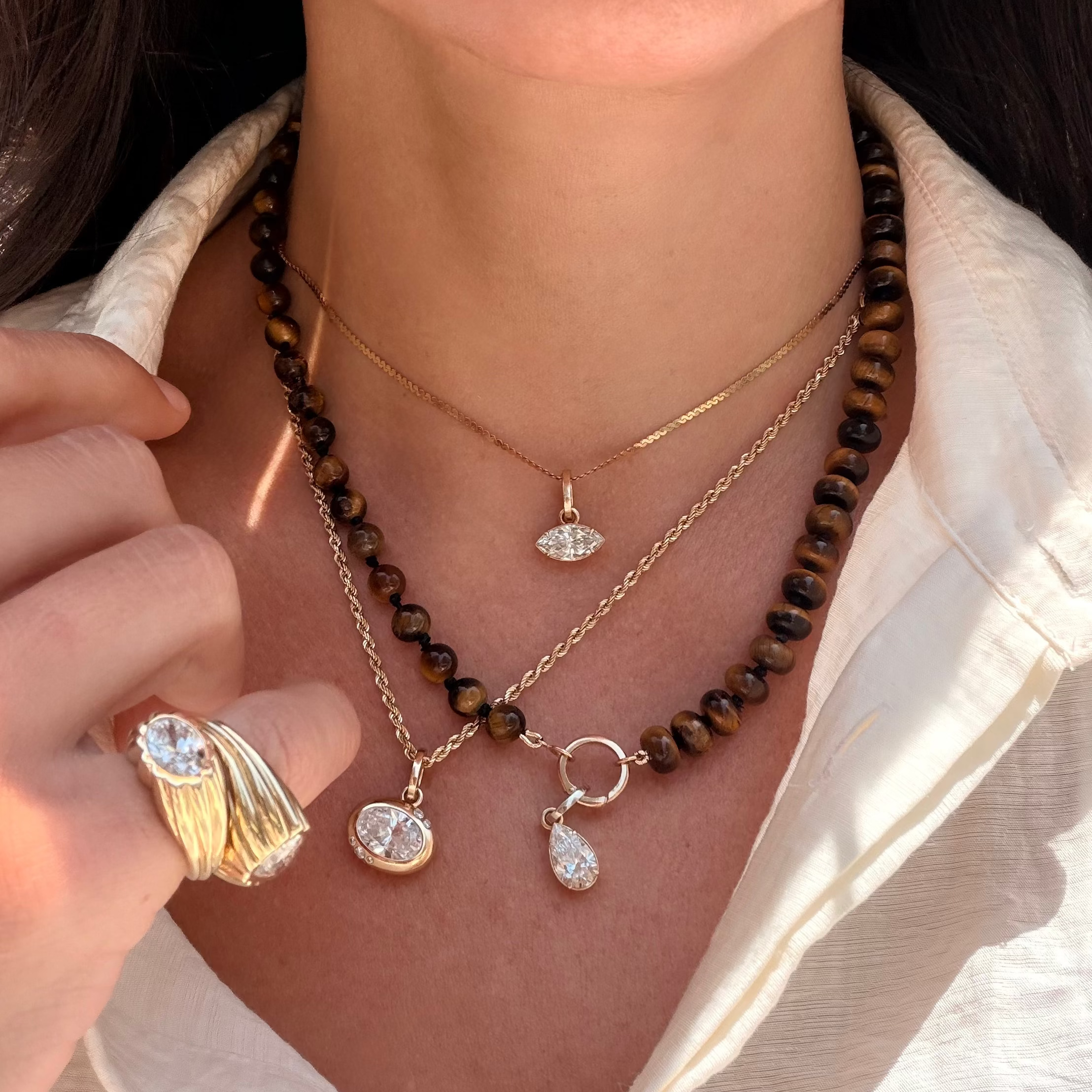 Tigers Eye Charm Carrier