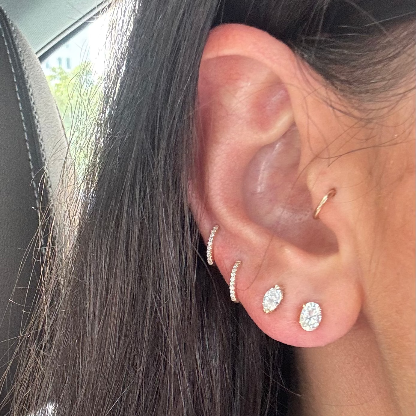 Perfect Pave Huggie Hoops