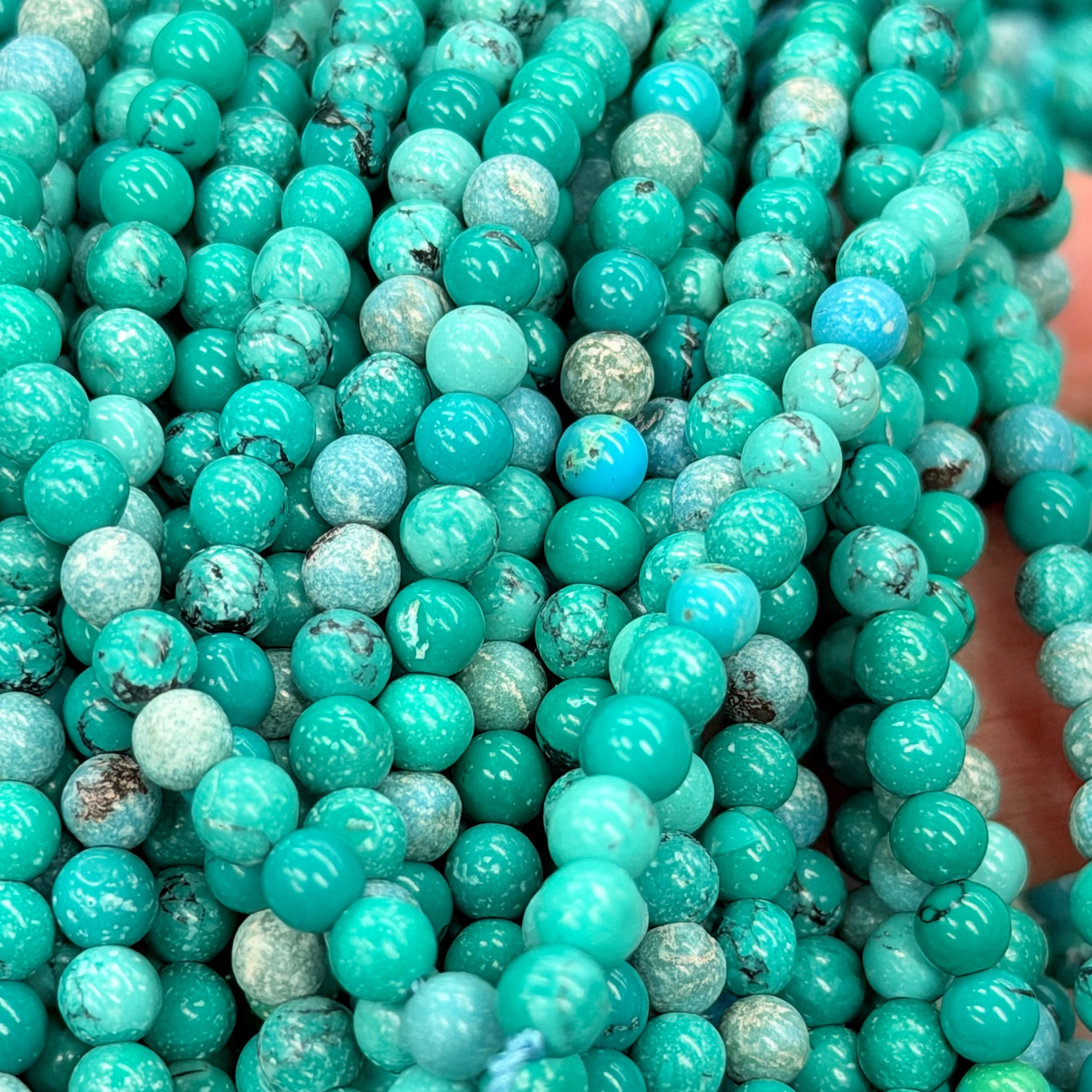Turquoise & Gold Beaded Necklace