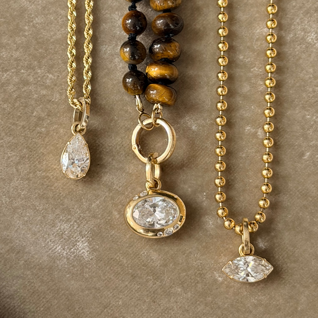Marquise Diamond Charm