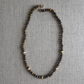 Tiger's Eye & Gold Bead Necklace