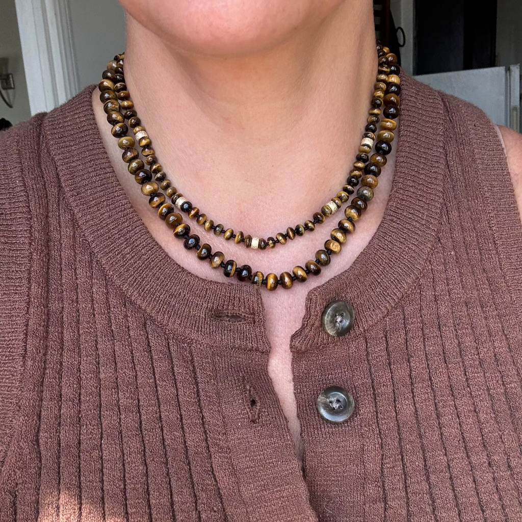 Tiger's Eye Beaded Necklace