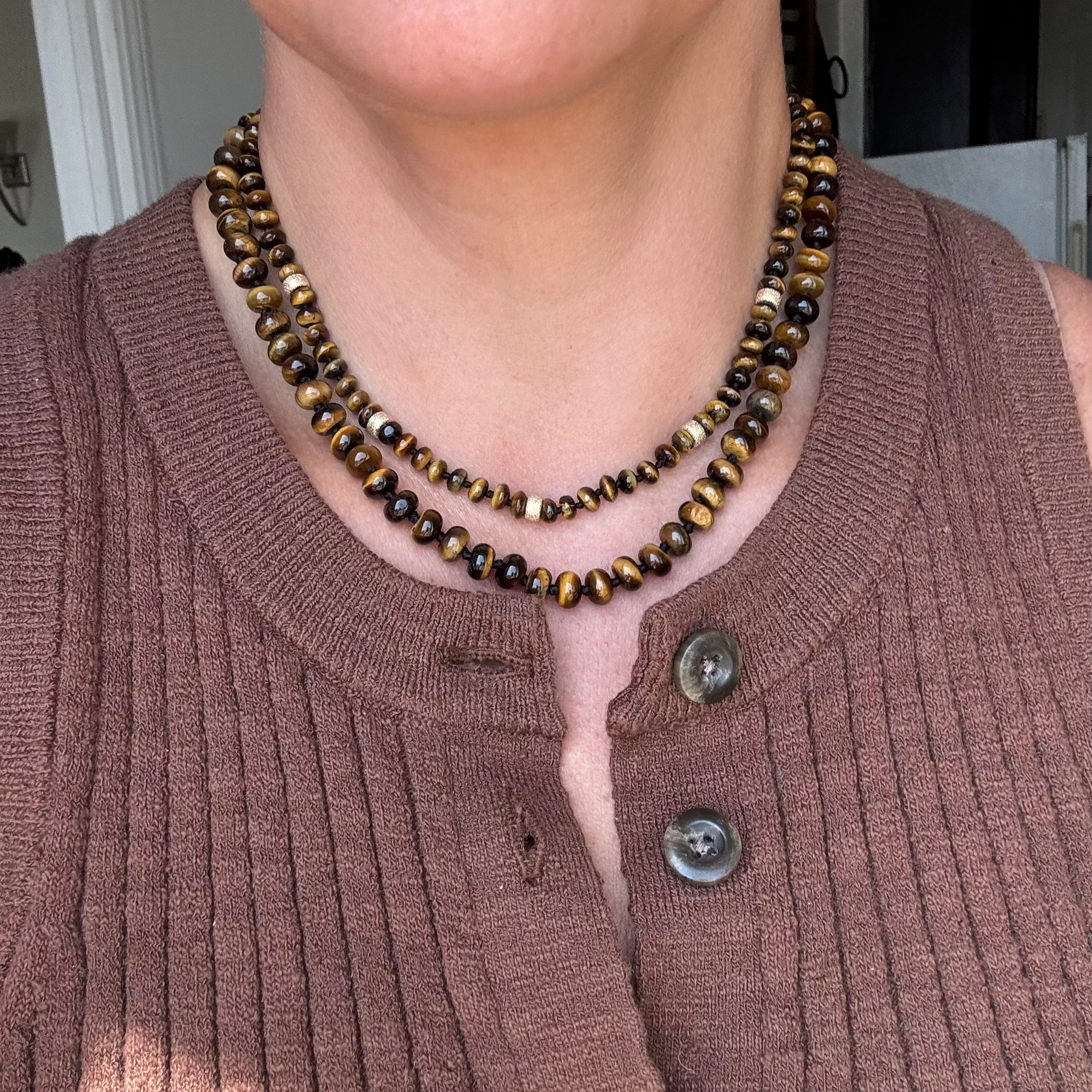 Tiger's Eye Beaded Necklace