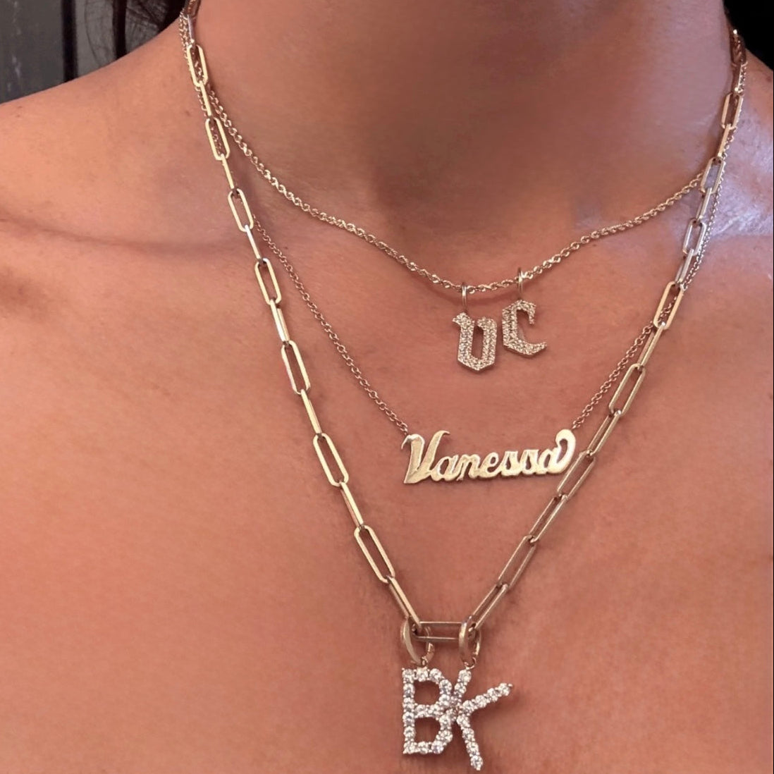 Diamond Alphabet Charms