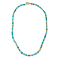 Turquoise & Gold Beaded Necklace