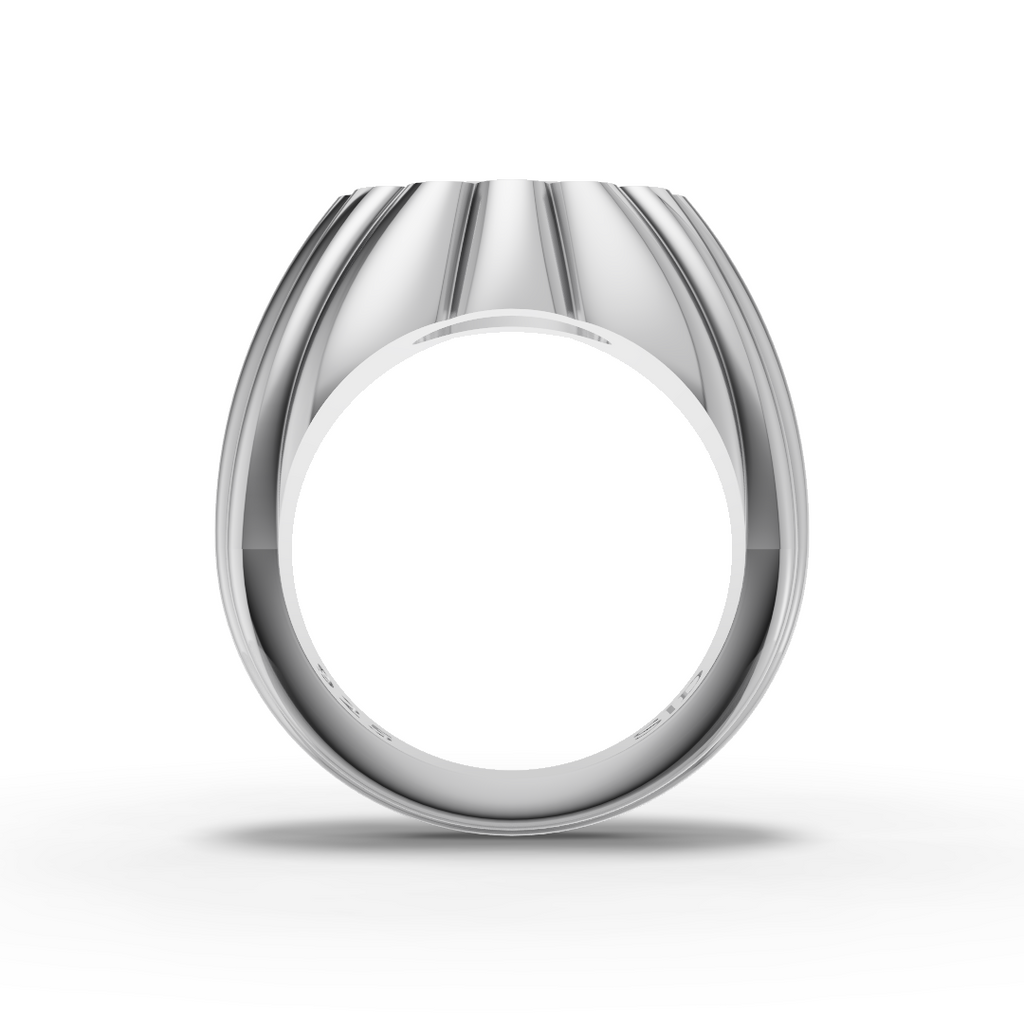 Silver Oval Petal Ring