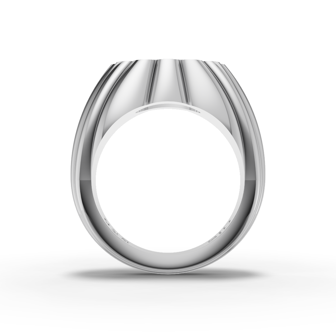 Silver Oval Petal Ring