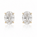 Oval Lab Grown Diamond Stud Earrings