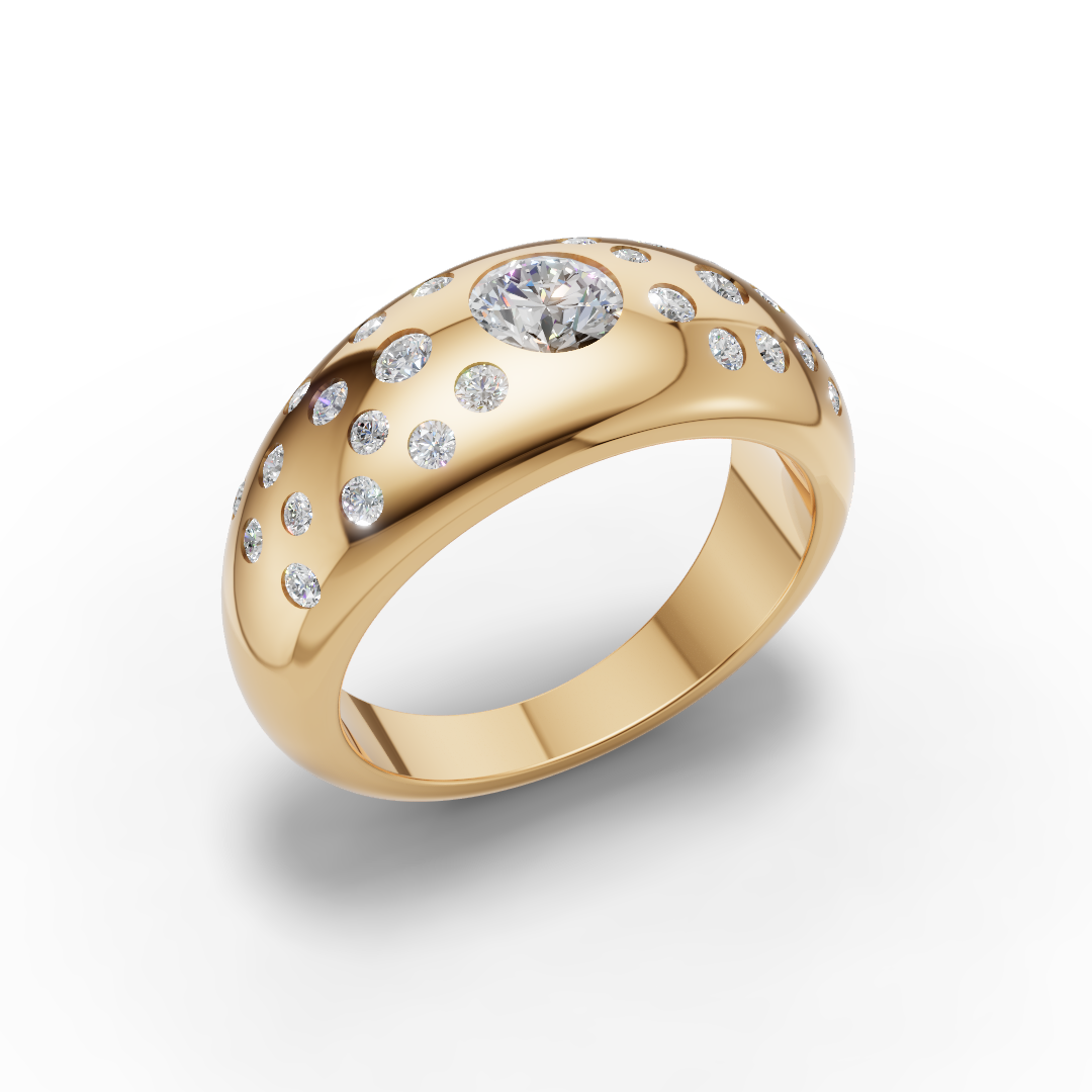 Custom Gold Dome Ring