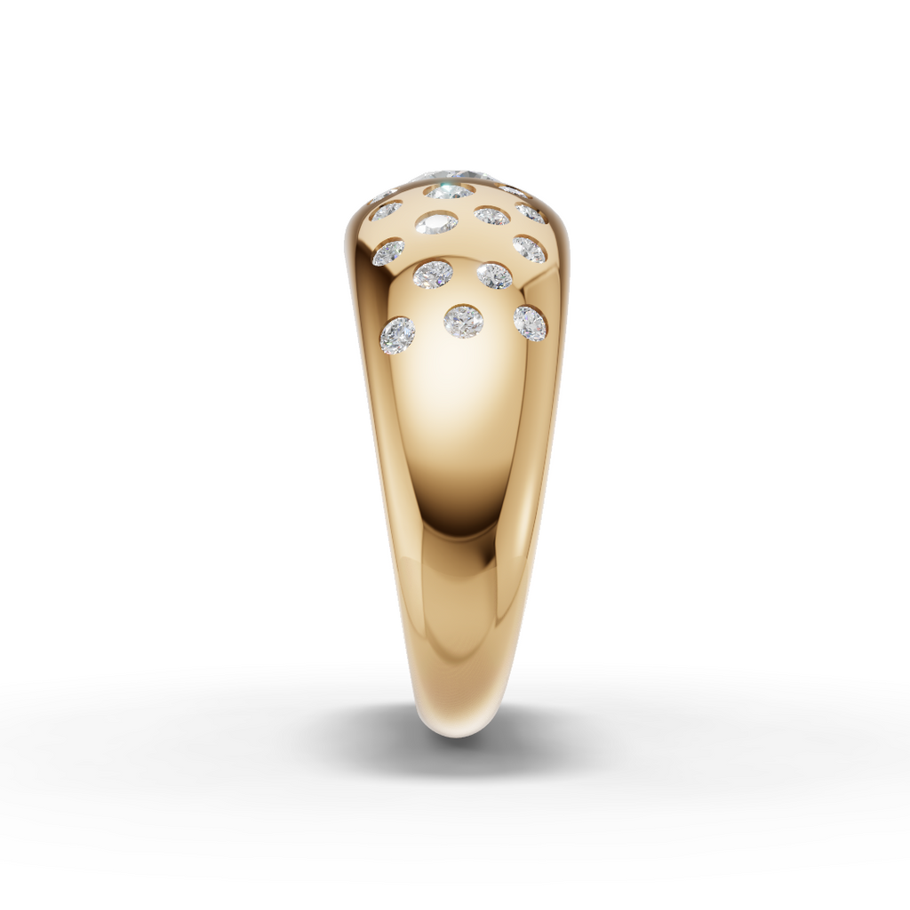 Custom Gold Dome Ring