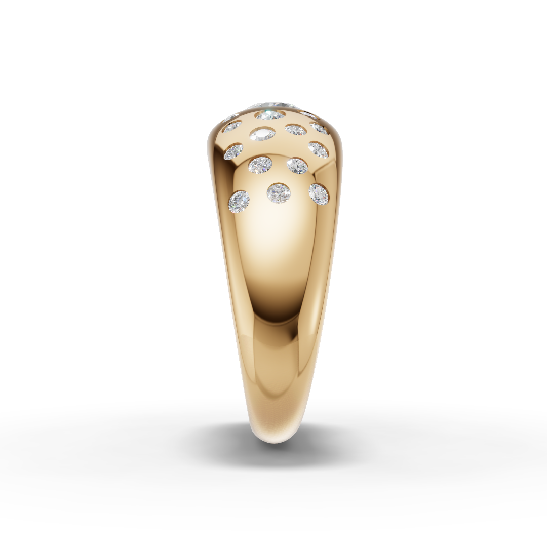 Custom Gold Dome Ring