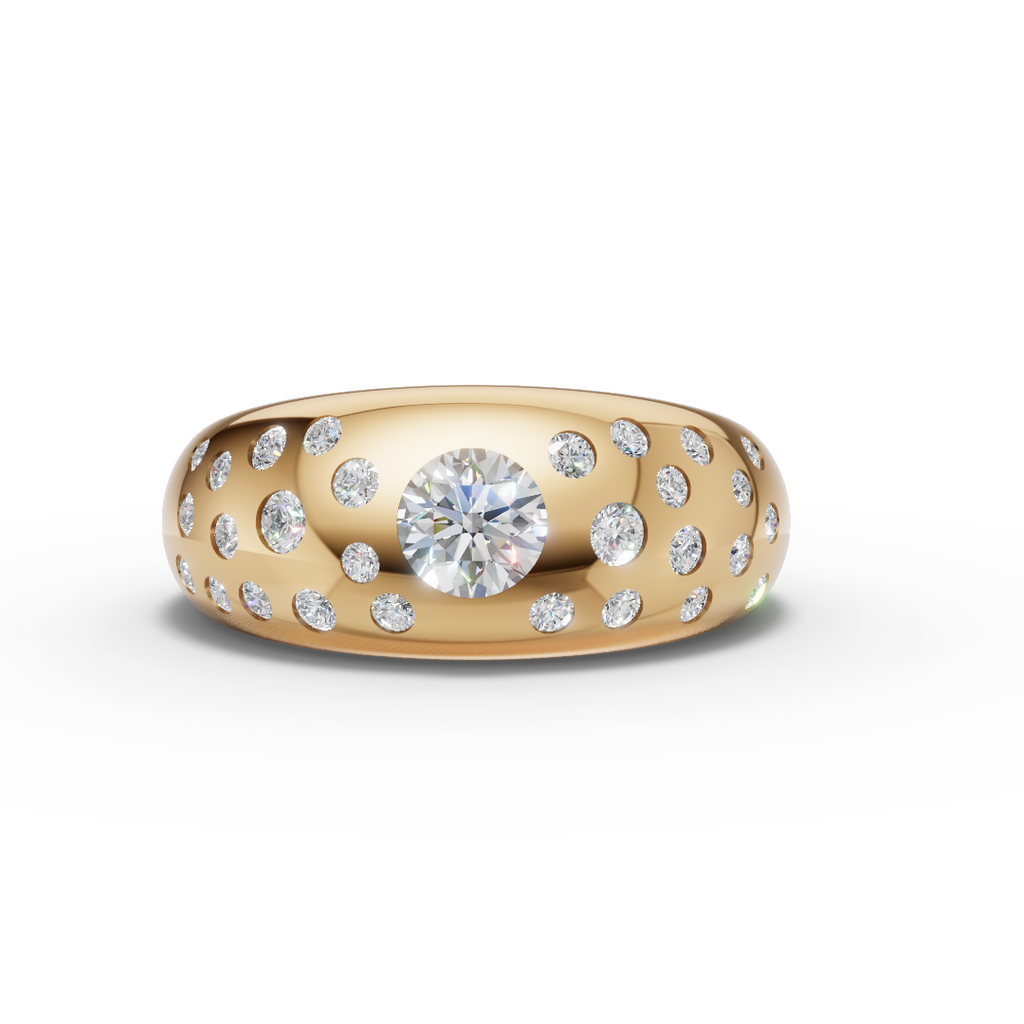 Custom Gold Dome Ring