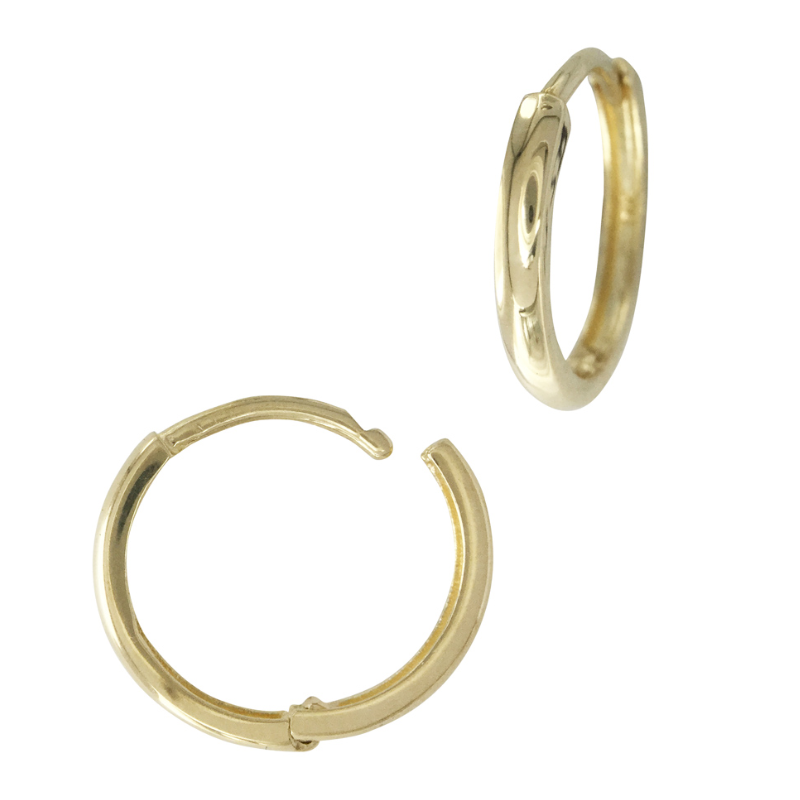 Diamond Charm Hoops