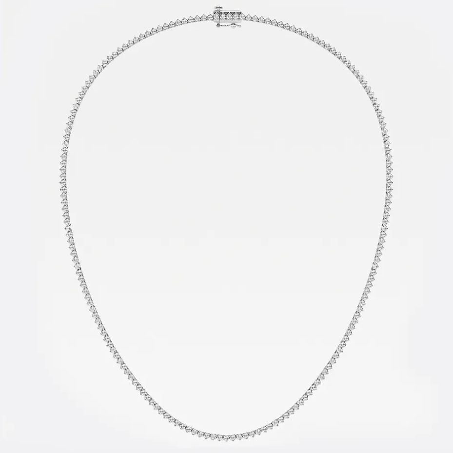 3 Prong Lab Diamond Tennis Necklace