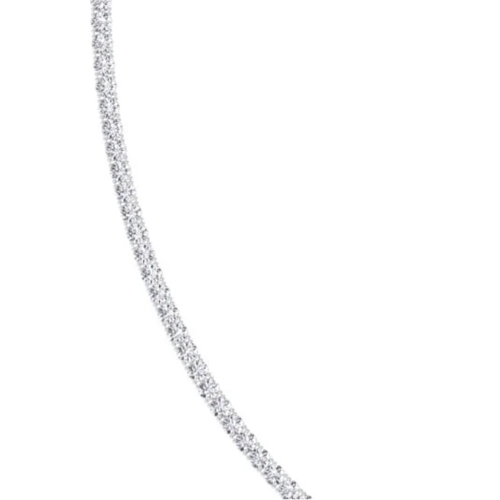 Petite 4 Prong Lab Diamond Tennis Necklace
