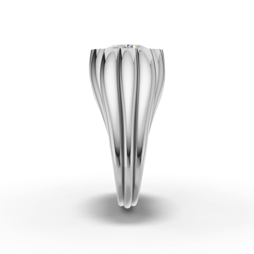 Silver Petal Ring