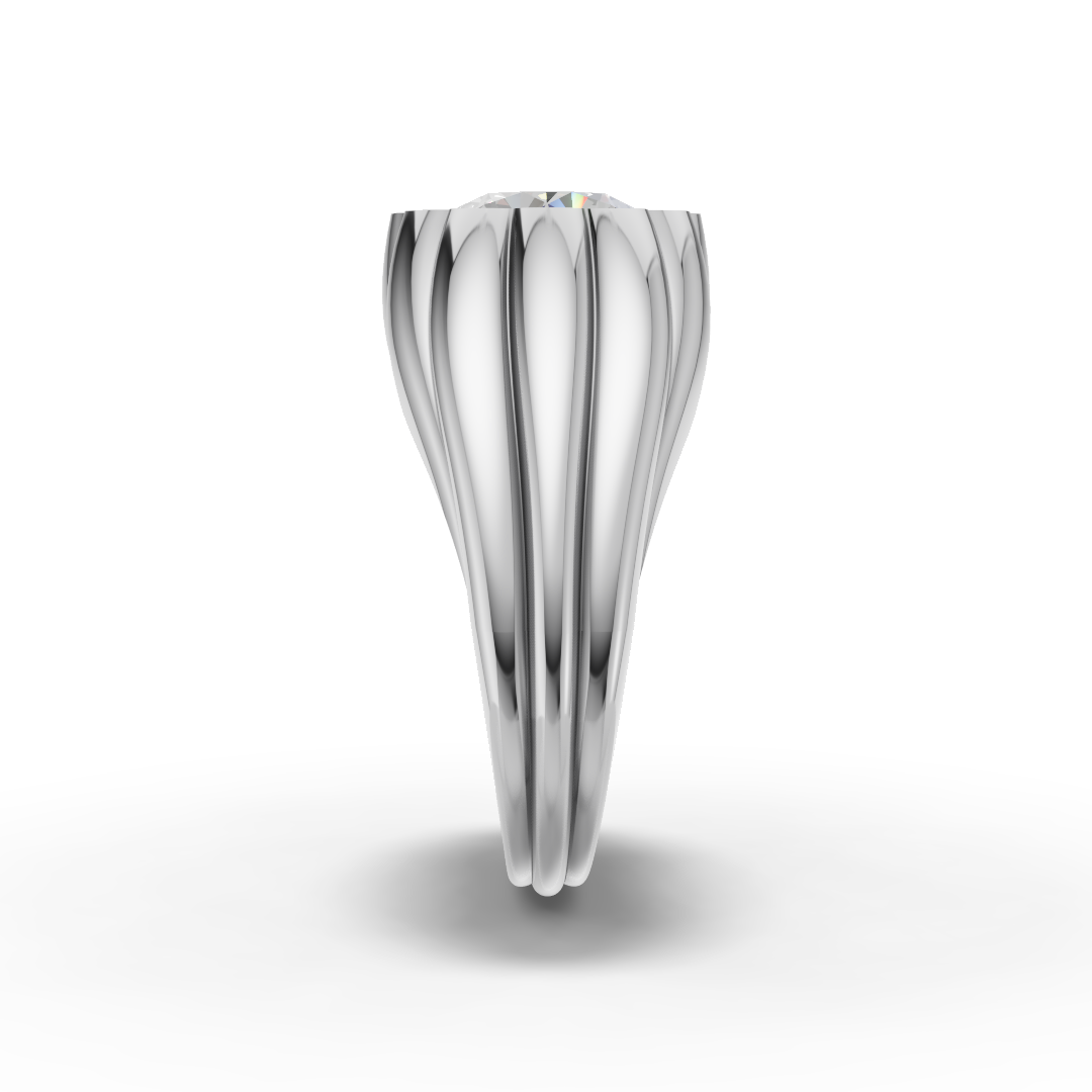 Silver Petal Ring