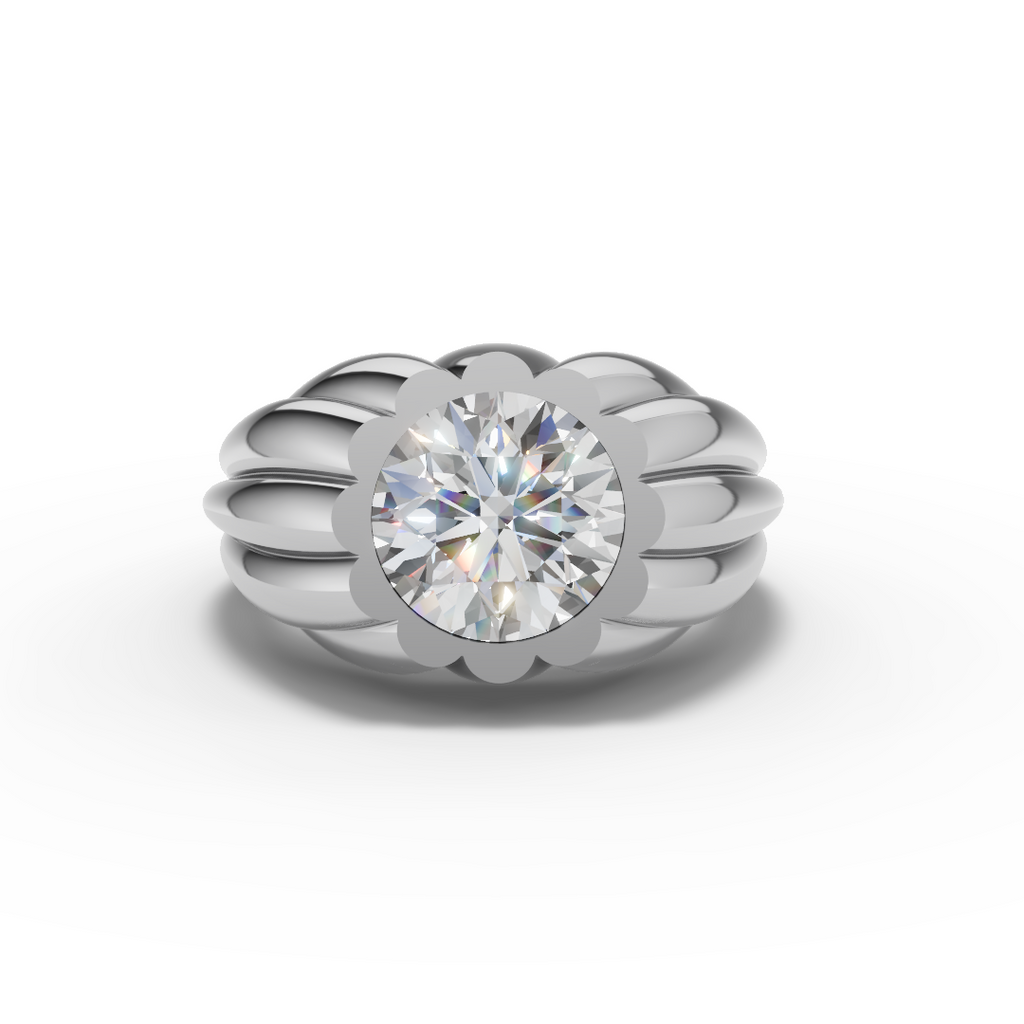 Silver Petal Ring
