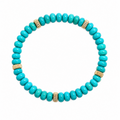 Turquoise & Gold Rondelle Bracelet