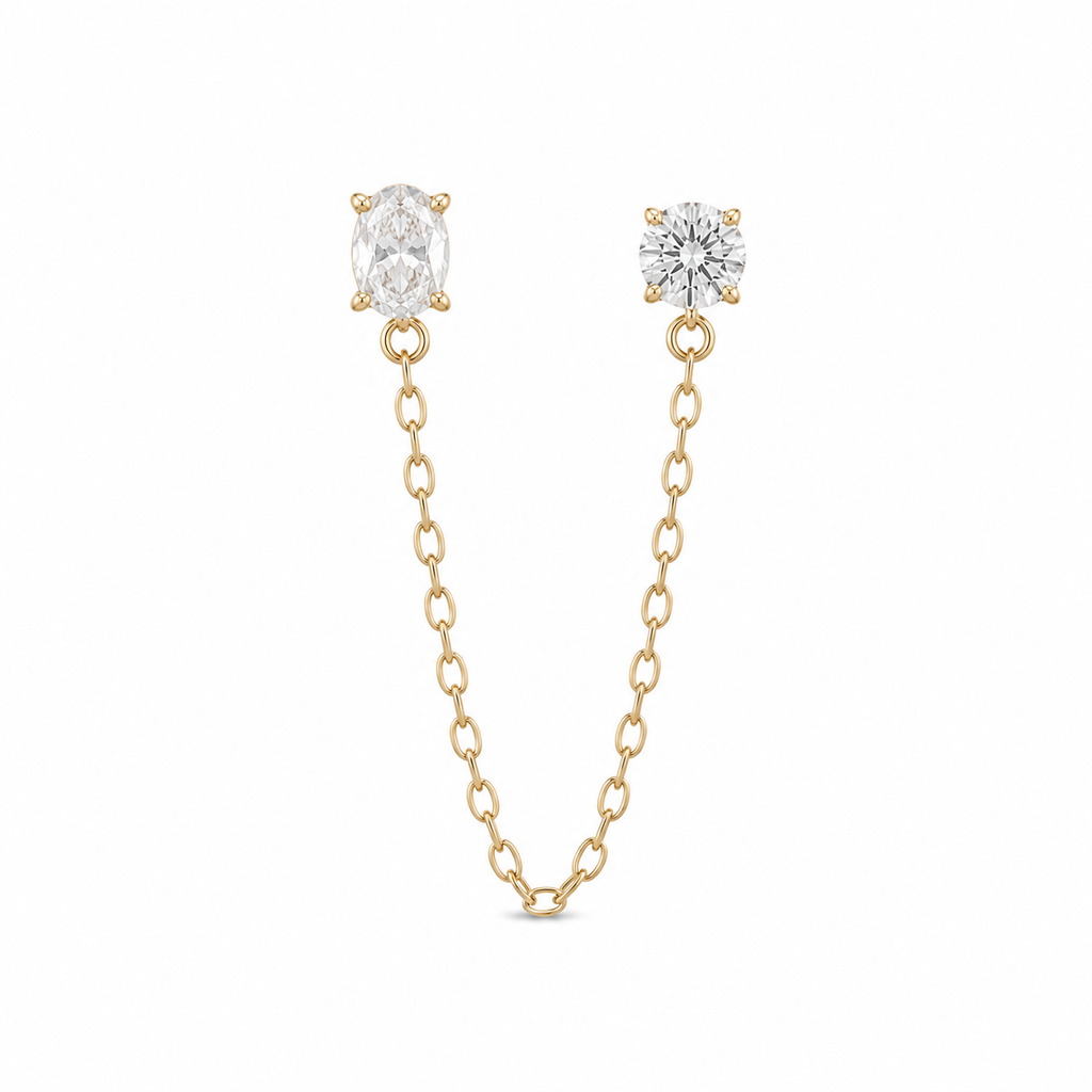 Diamond Chain Earring