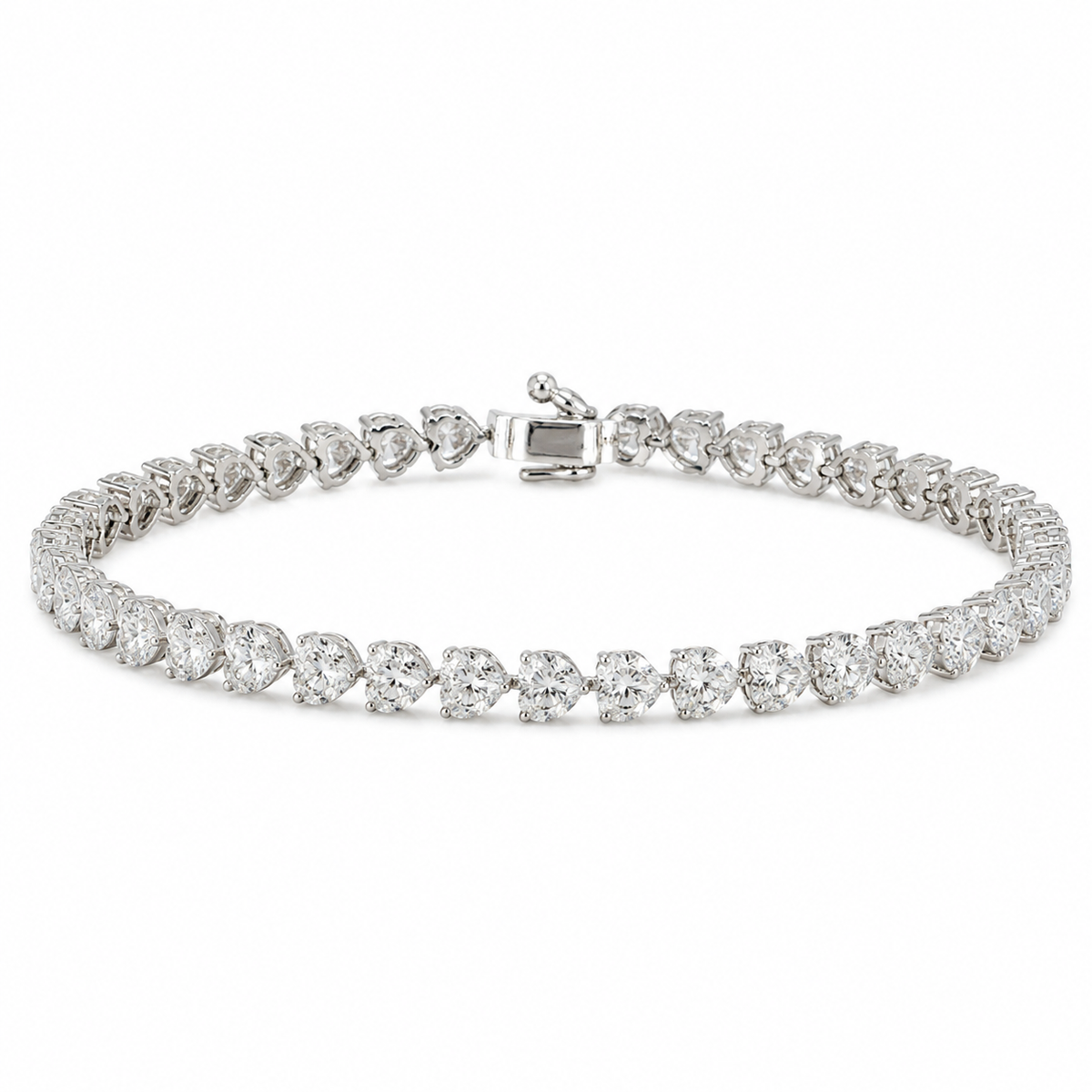 Heart Diamond Tennis Bracelet