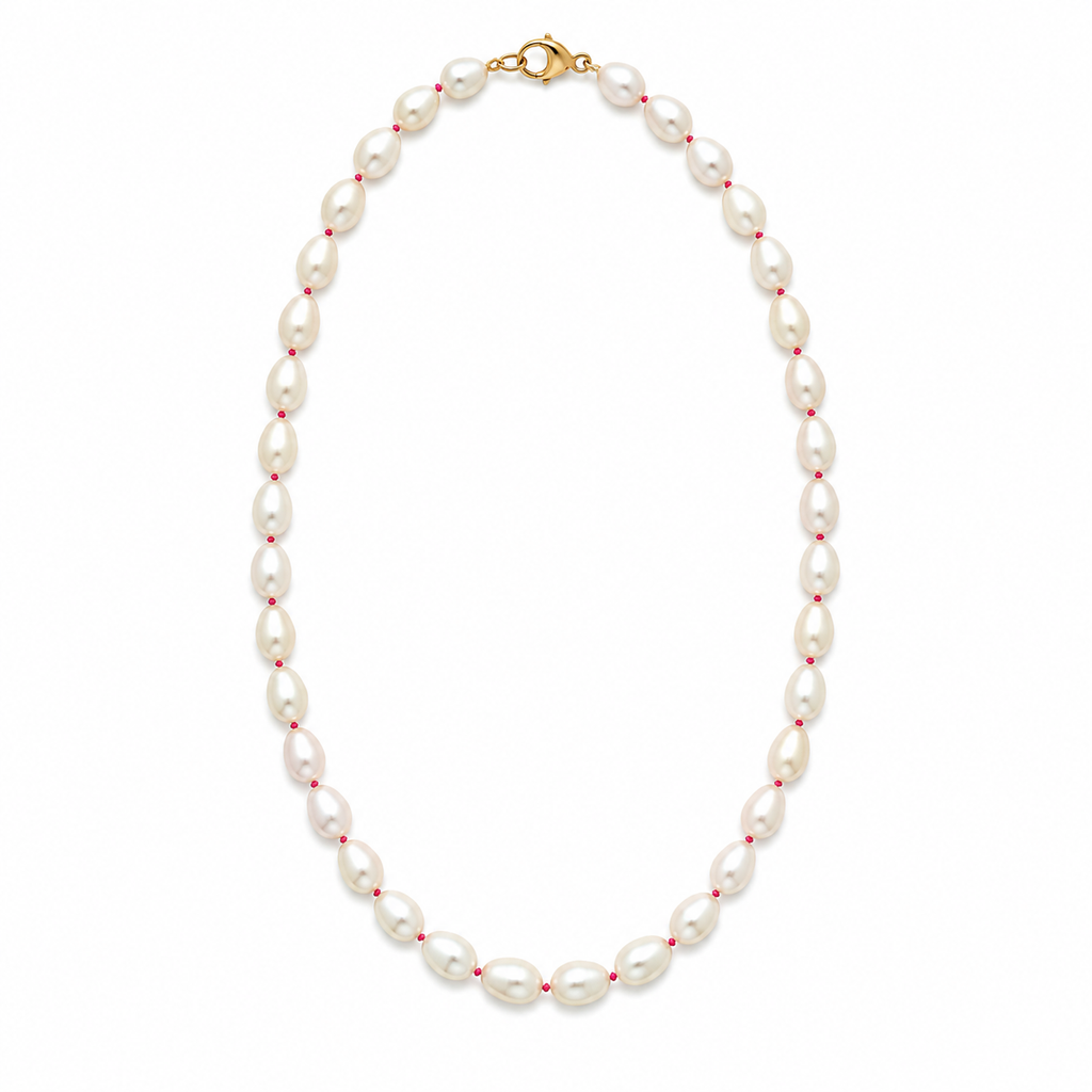 Jumbo Rice Pearl Necklace