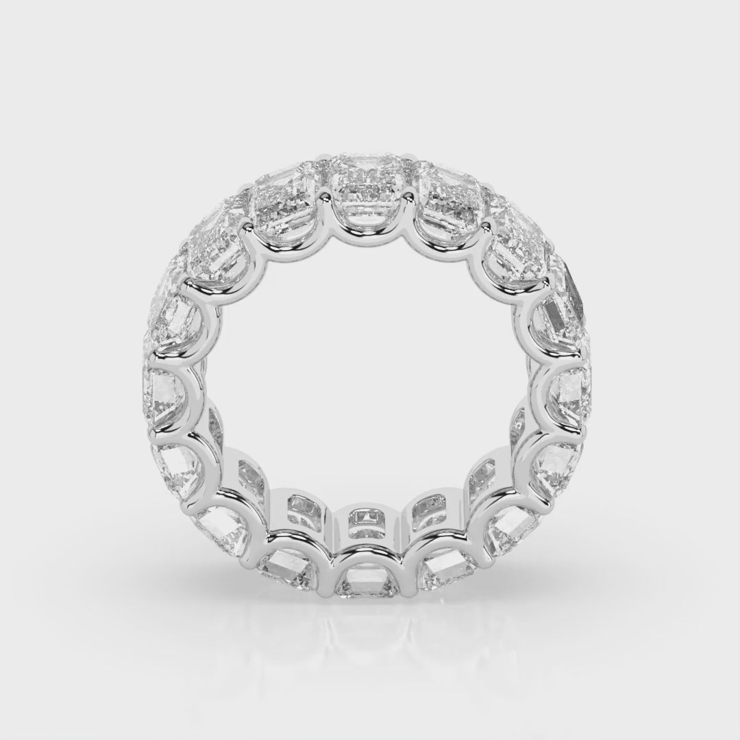 Custom Emerald Cut Diamond Eternity Band