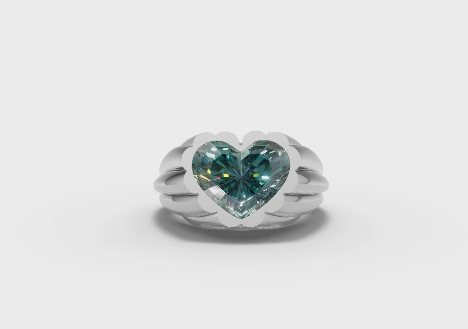 One of a Kind Heart Petal Ring