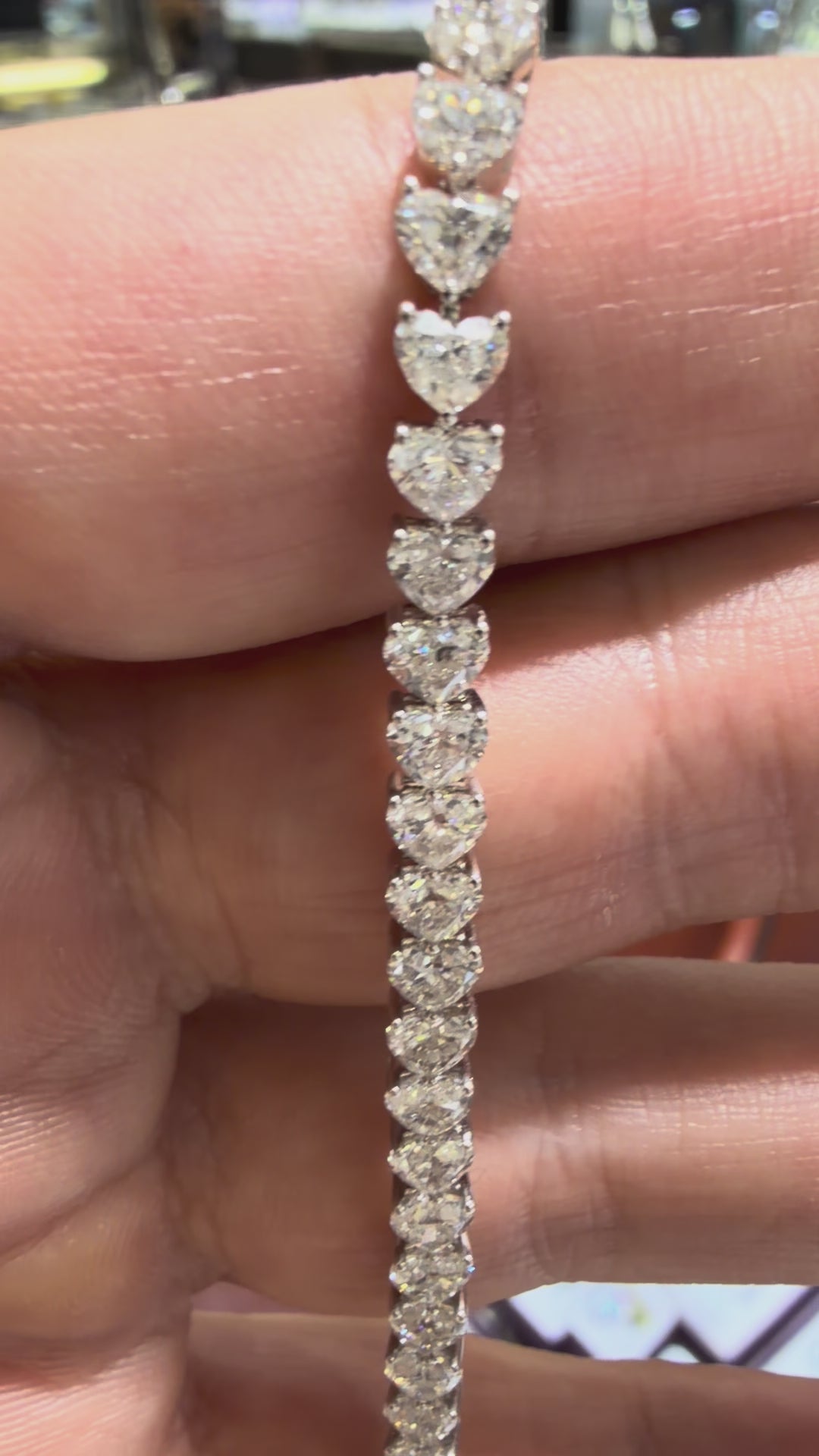 Heart Diamond Tennis Bracelet