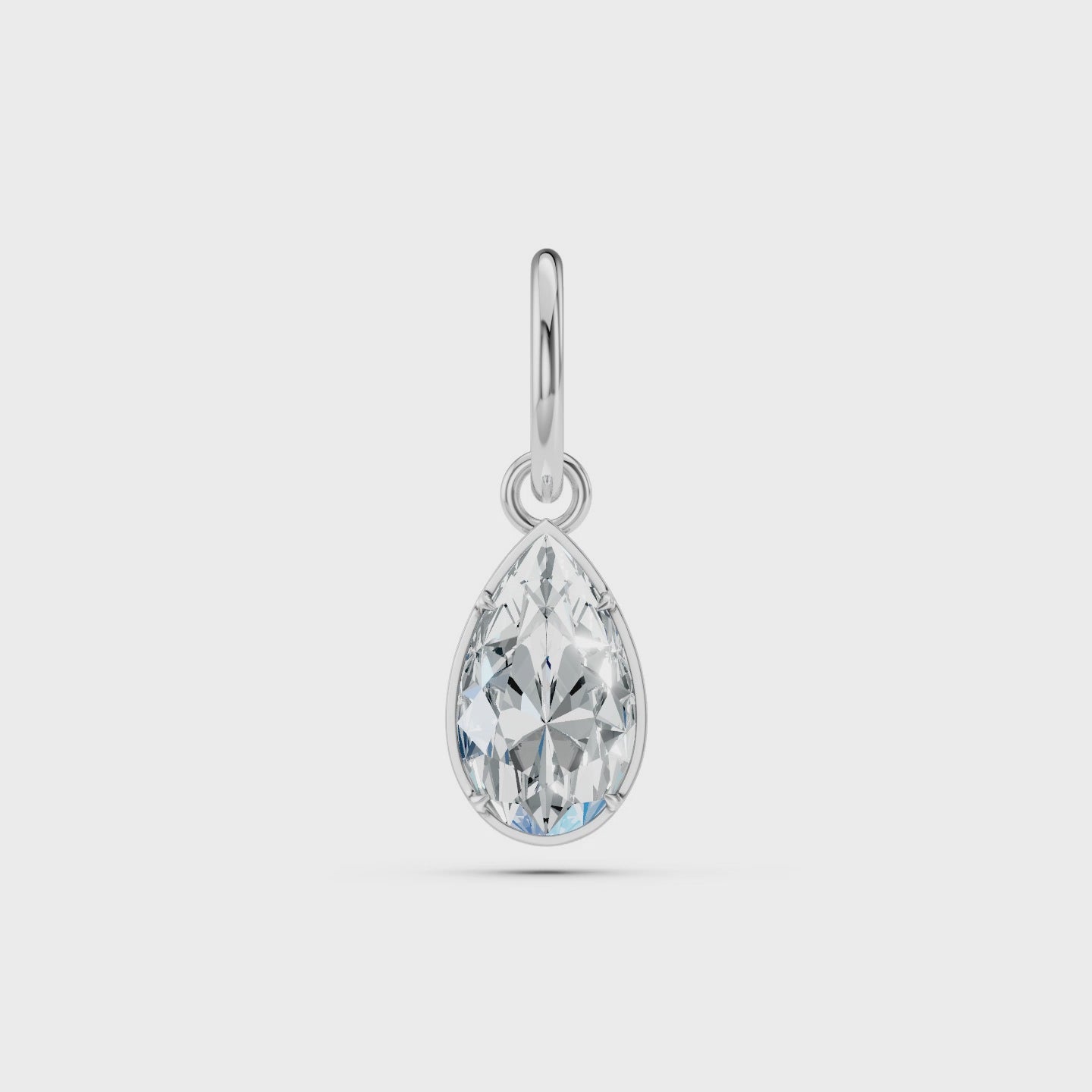 Pear Diamond Charm