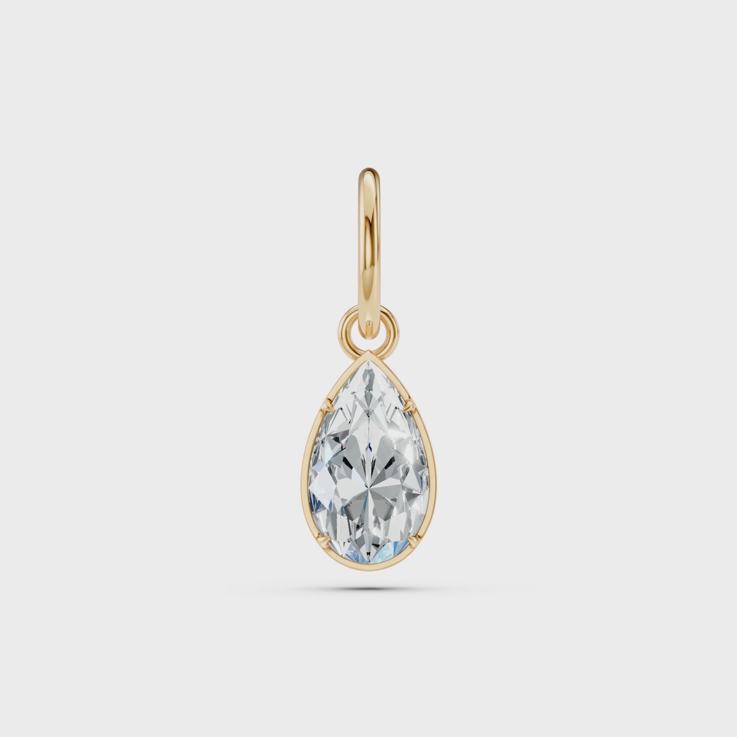 Pear Diamond Charm