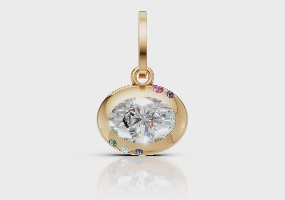 Custom Gemstone Camber Charm