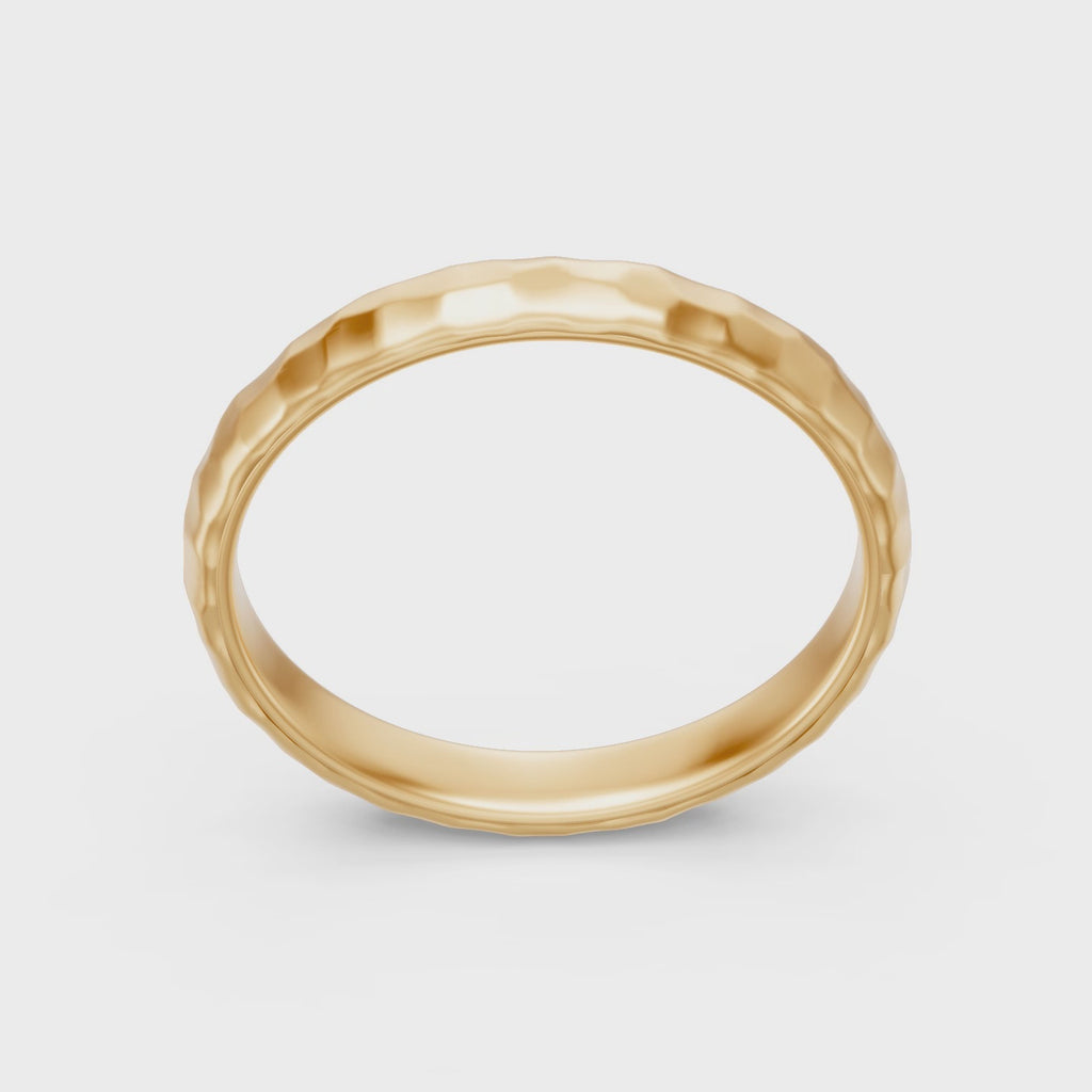Custom Men's Textured Wedding Band