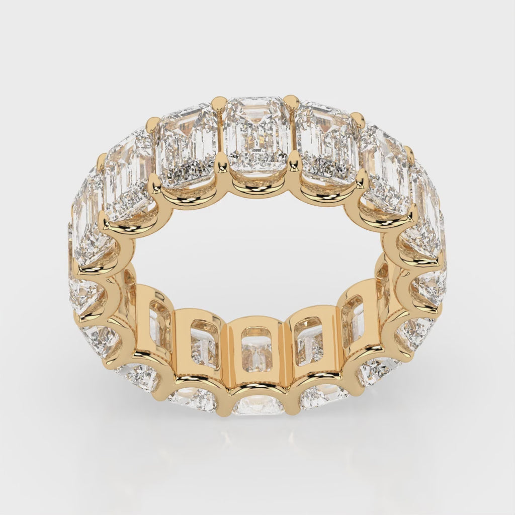 Custom Emerald Cut Diamond Eternity Band